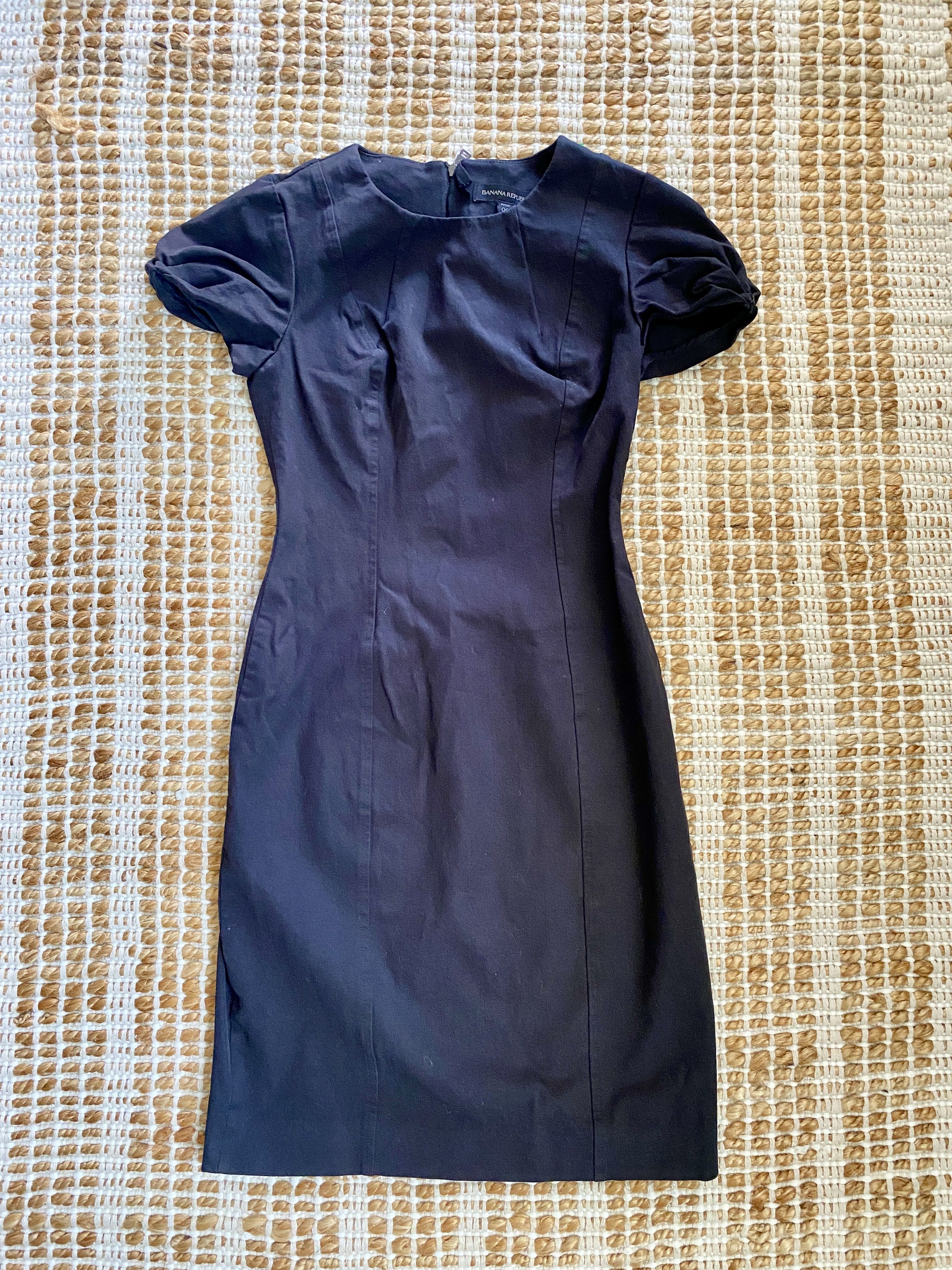 Banana Republic Banana Republic 00 Petite Black Dress – Cap Sleeve LBD Size XXS / US 00 / IT 34 - 1 Thumbnail