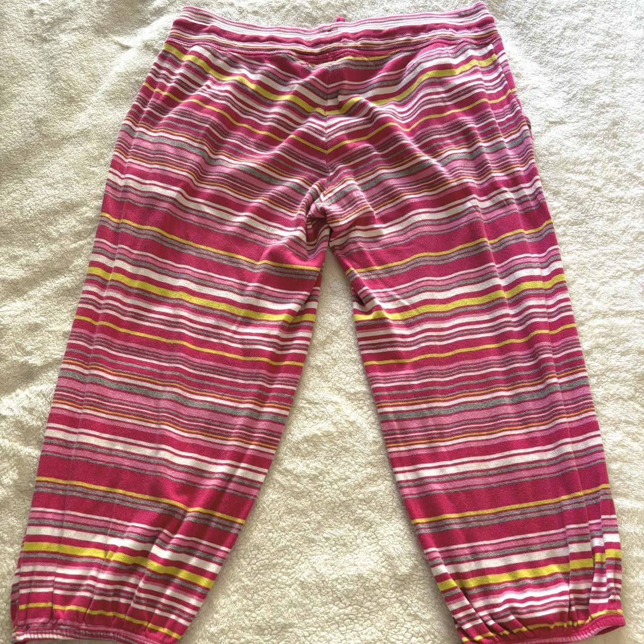 Designer Vintage Y2k Victoria's Secret Pink Striped Pajama sweatpants Size 30" / US 8 / IT 44 - 5 Thumbnail