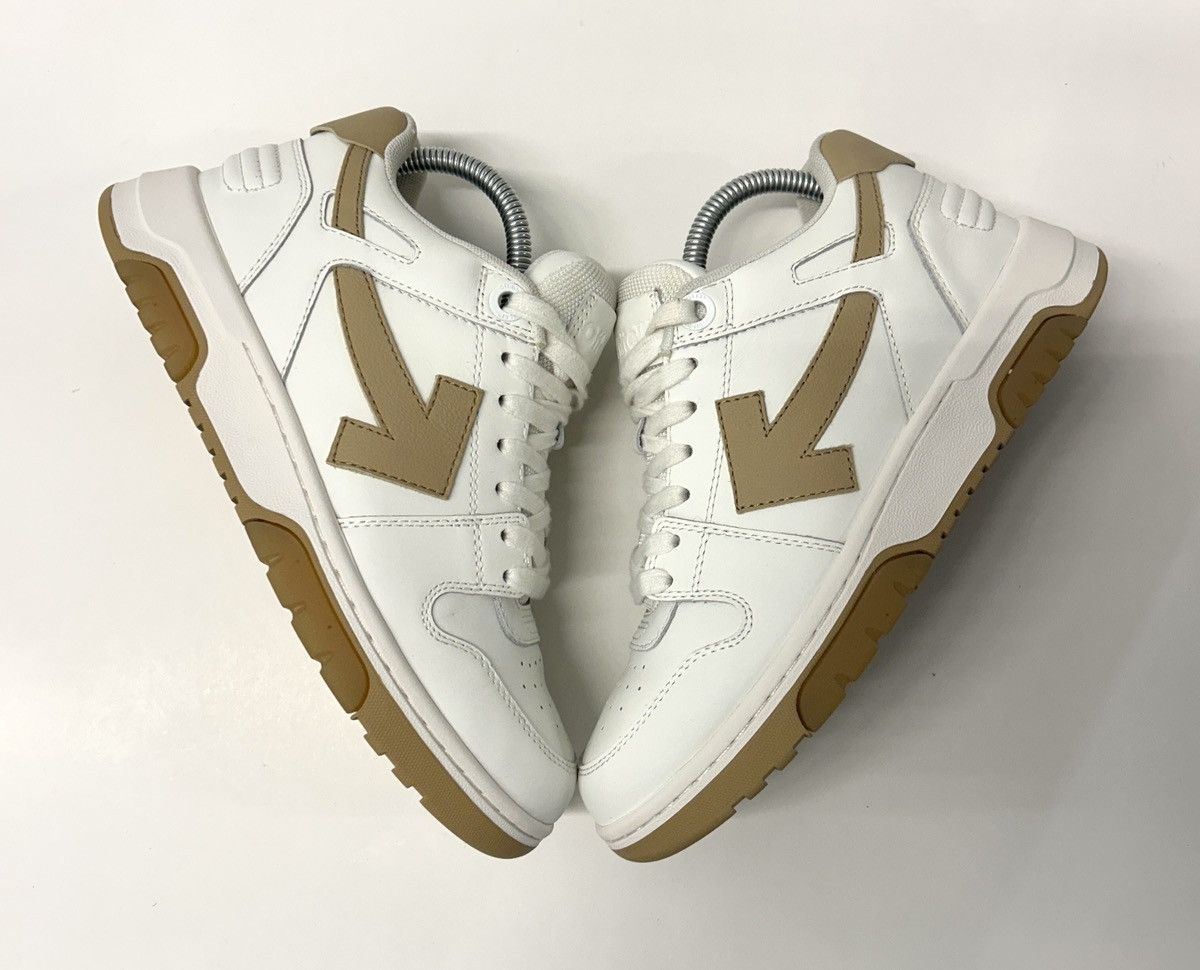 Off-White Off-White Out Of Office Calf Leather ‘White Beige’ Size: 38 Size US 8 / IT 38 - 2 Thumbnail