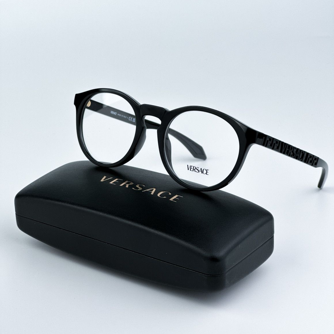 image of New Versace Ve3355U Gb1 Oval Unisex Eyeglasses Ve 3355U in Black/Grey, Women's