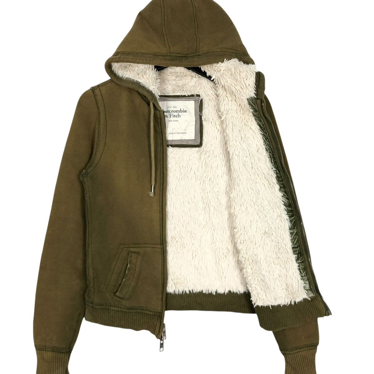 Abercrombie & Fitch Vintage Abercrombie & Fitch New York Jacket Hoodie Faux Fur Size US S / EU 44-46 / 1 - 8 Thumbnail