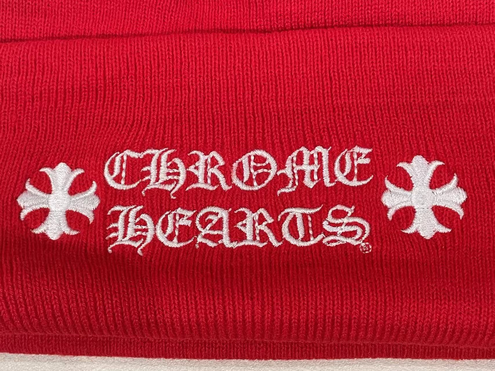 Chrome Hearts Chrome Hearts Embroidered Red Beanie Size ONE SIZE - 3 Thumbnail