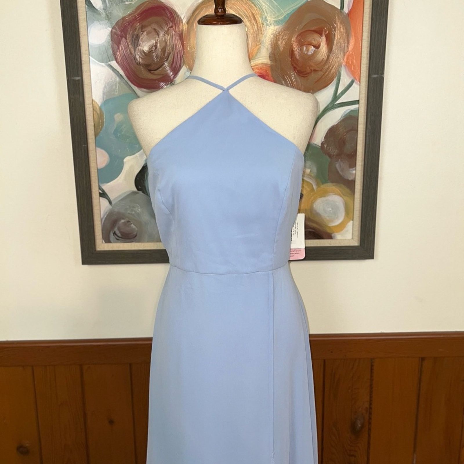 Other Dessy Collection Lovely Halter Chiffon Bridesmaid Gown! Size XL / US 12-14 / IT 48-50 - 3 Thumbnail