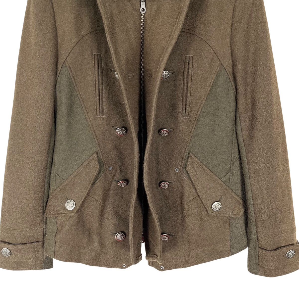 Designer × Japanese Brand Japanese Brand PPFM Detachable Furs Hoodie Women Wool Jacket Size M / US 6-8 / IT 42-44 - 6 Thumbnail