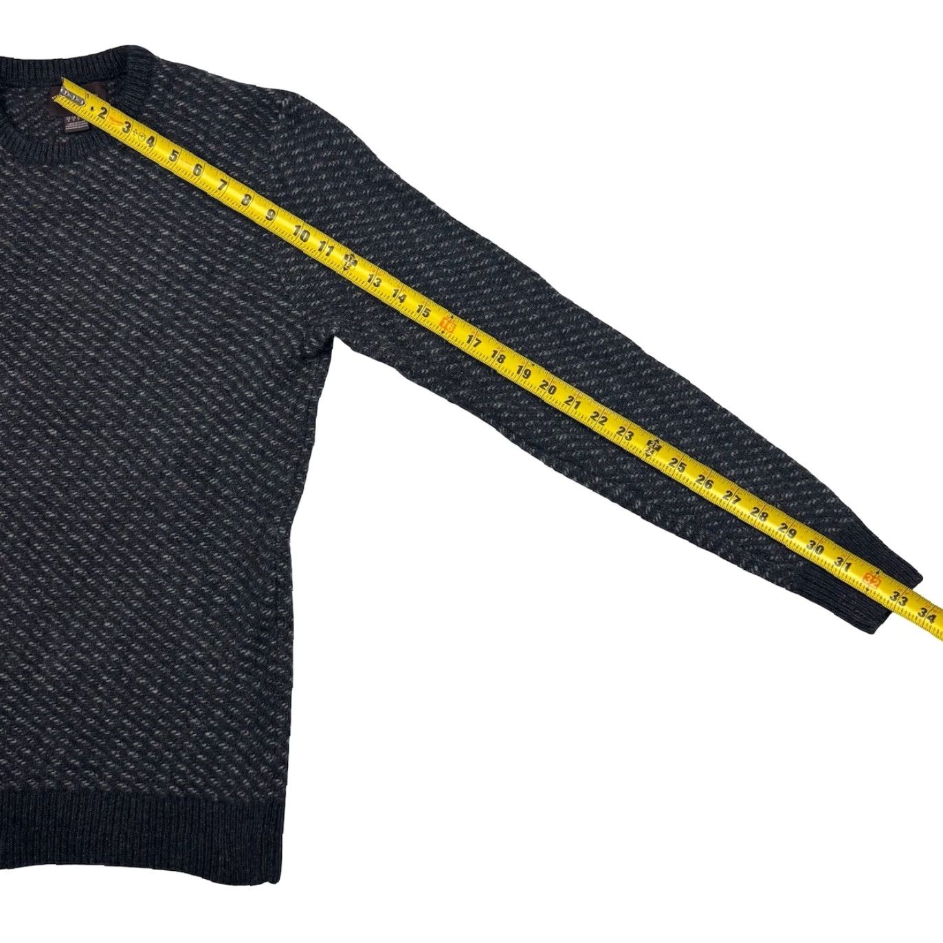 Vintage Black Brown 1826 Men’s Lambs Wool Chunky Knit Pullover Sweater Blue Small Size US S / EU 44-46 / 1 - 7 Thumbnail