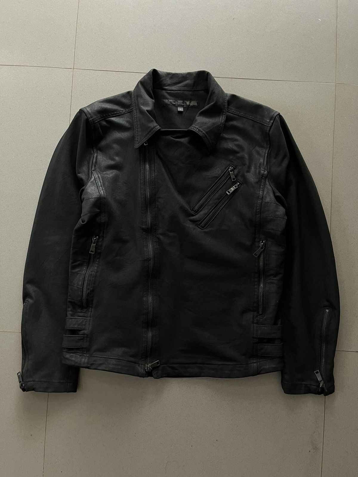 KMRii JAPANESE SCHLUSSEL WAXED BIKERS RAMONES JACKET PUNK VKEI Size US M / EU 48-50 / 2 - 8 Thumbnail