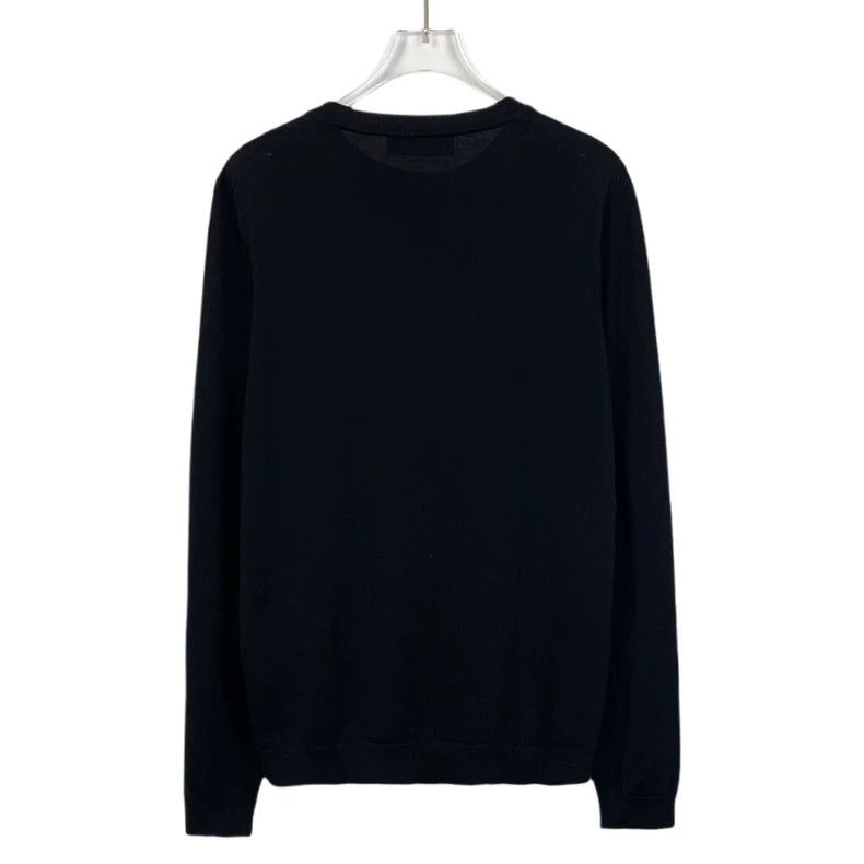 Fendi FENDI Black wool long-sleeve knitted sweater with logo let Size US S / EU 44-46 / 1 - 2 Thumbnail