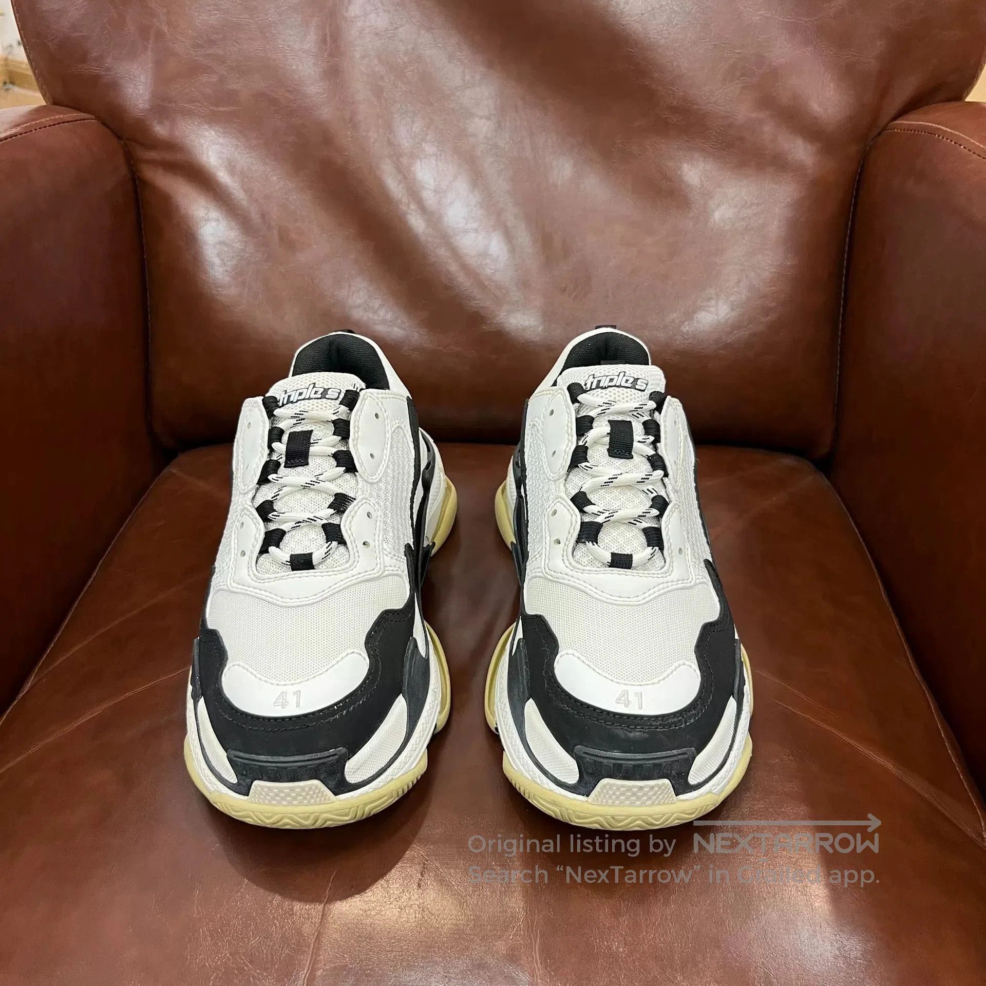 Balenciaga Balenciaga Triple S Black White Size 41. Size US 8 / EU 41 - 2 Thumbnail