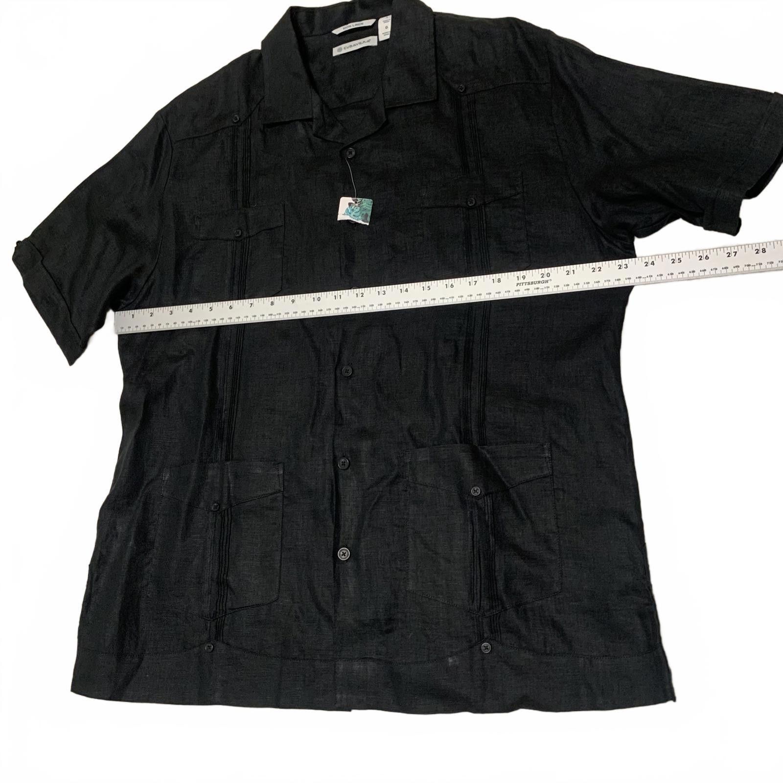 Cubavera Cubavera Men's Black Linen Shirt L Short Sleeve Multi-Pocket Size US L / EU 52-54 / 3 - 7 Thumbnail