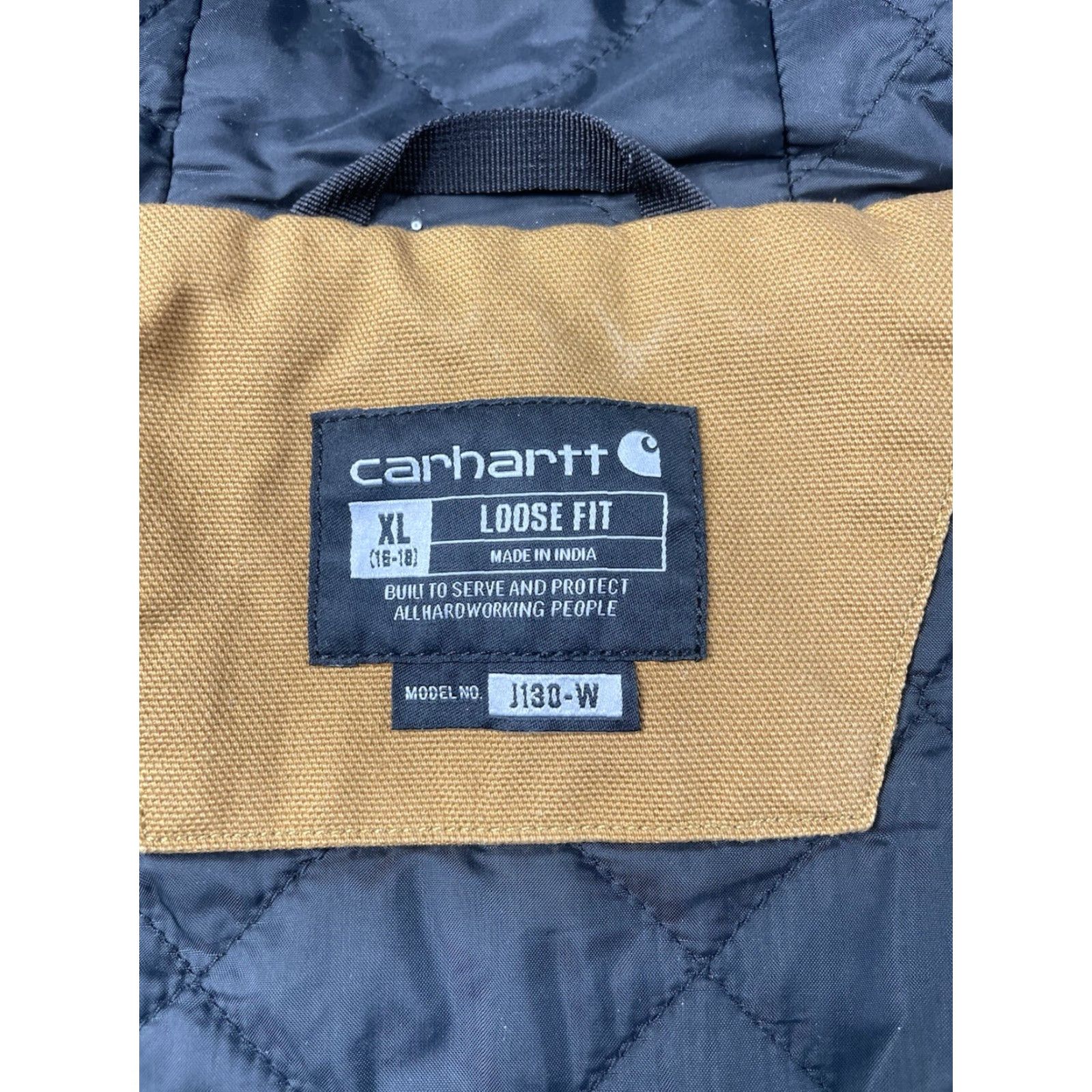 Carhartt Carhartt J130-W BRN 104053 Duck Active Jacket XL Brown Quilted Lined Women's Jacket Size XL / US 12-14 / IT 48-50 - 3 Thumbnail