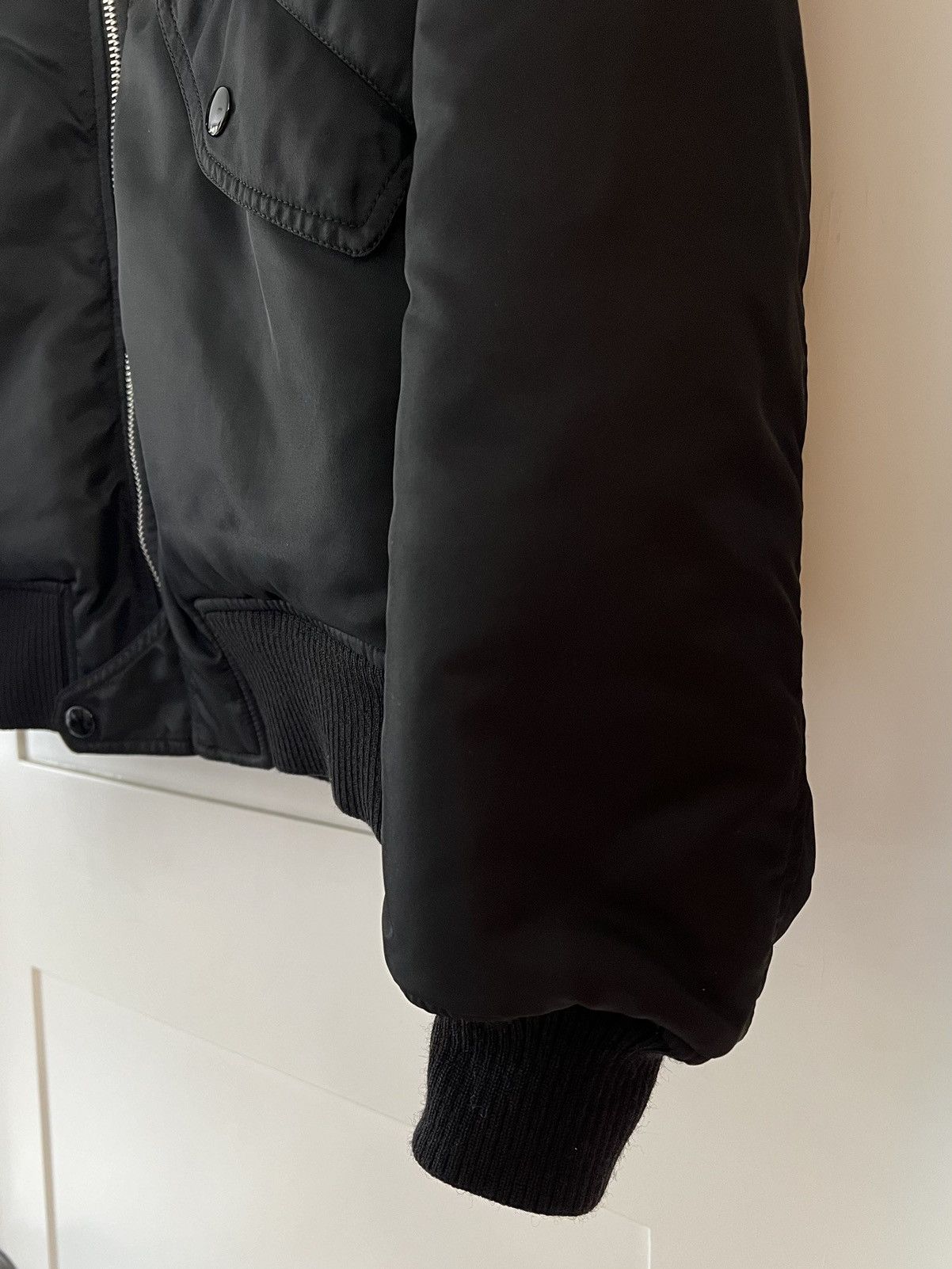 Hedi Slimane × Saint Laurent Paris 15FW Black Nylon MA-1 Bomber Jacket sz44 Size US S / EU 44-46 / 1 - 5 Thumbnail