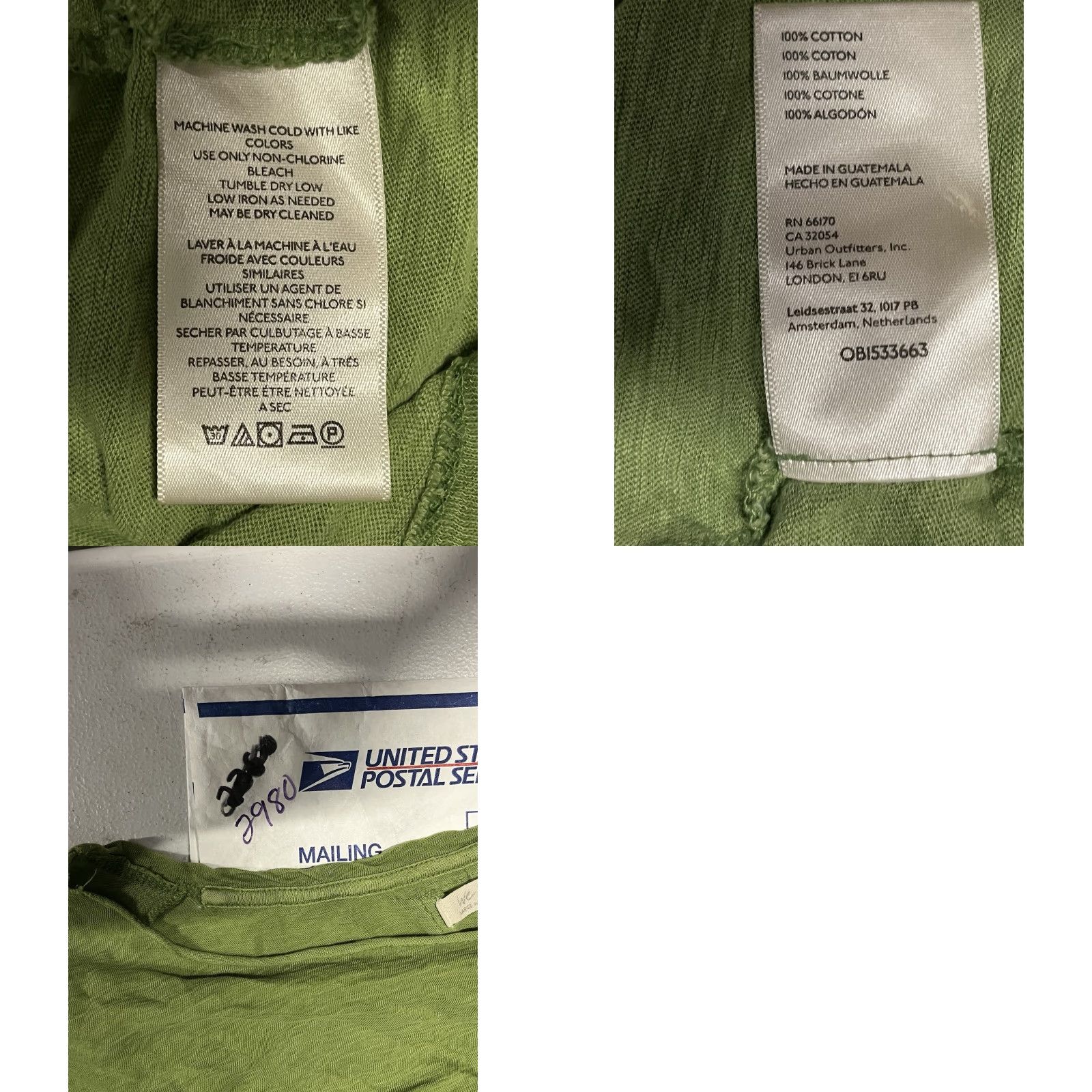 Vintage We The Free Shirt Womens Large Green 100% Cotton Short Sleeve Pullover T-Shirt Flaws See Pics Size L / US 10 / IT 46 - 8 Thumbnail