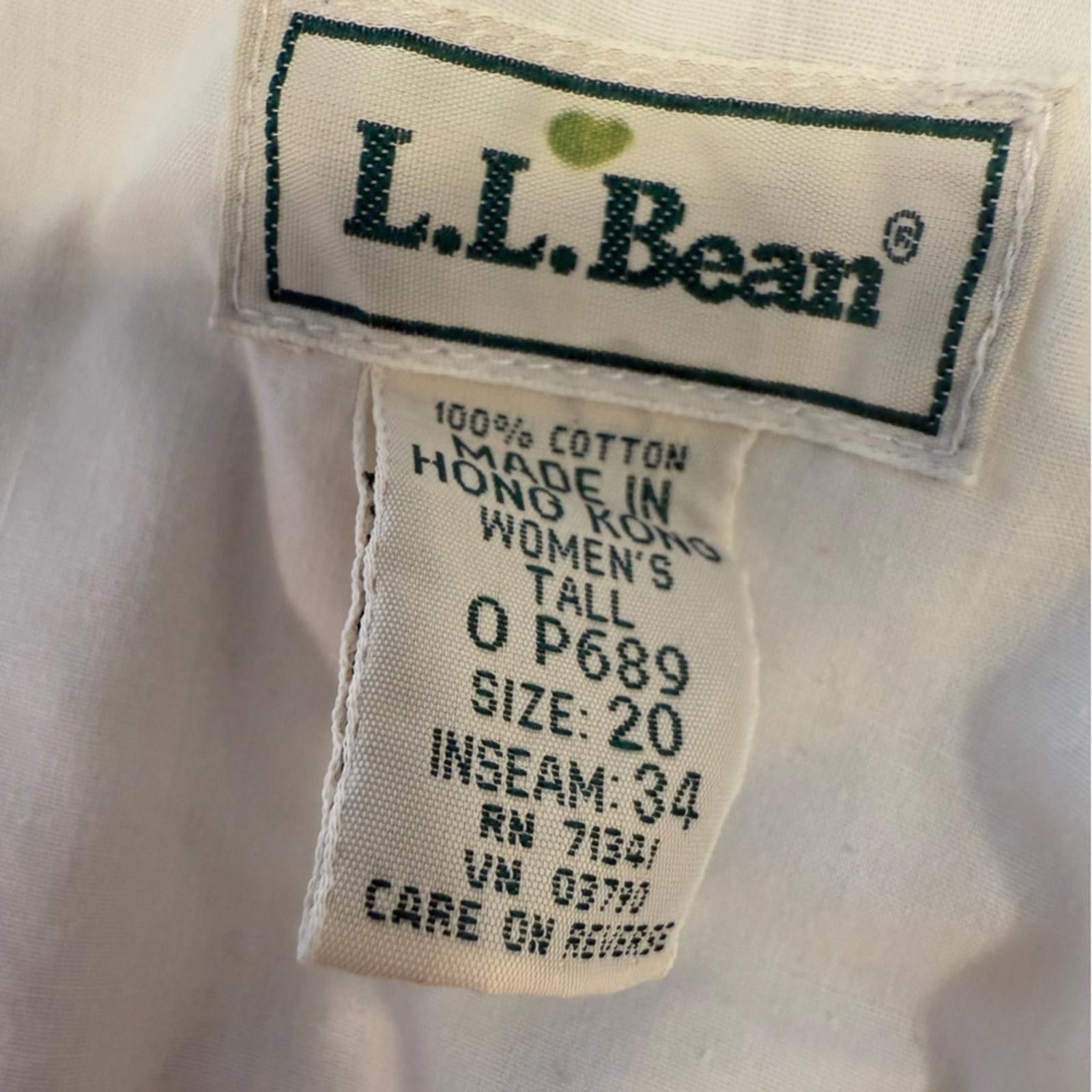 L.L. Bean L.L.Bean tan pleated corduroy cuffed pants SZ 20 Tall Size 30" / US 8 / IT 44 - 4 Thumbnail