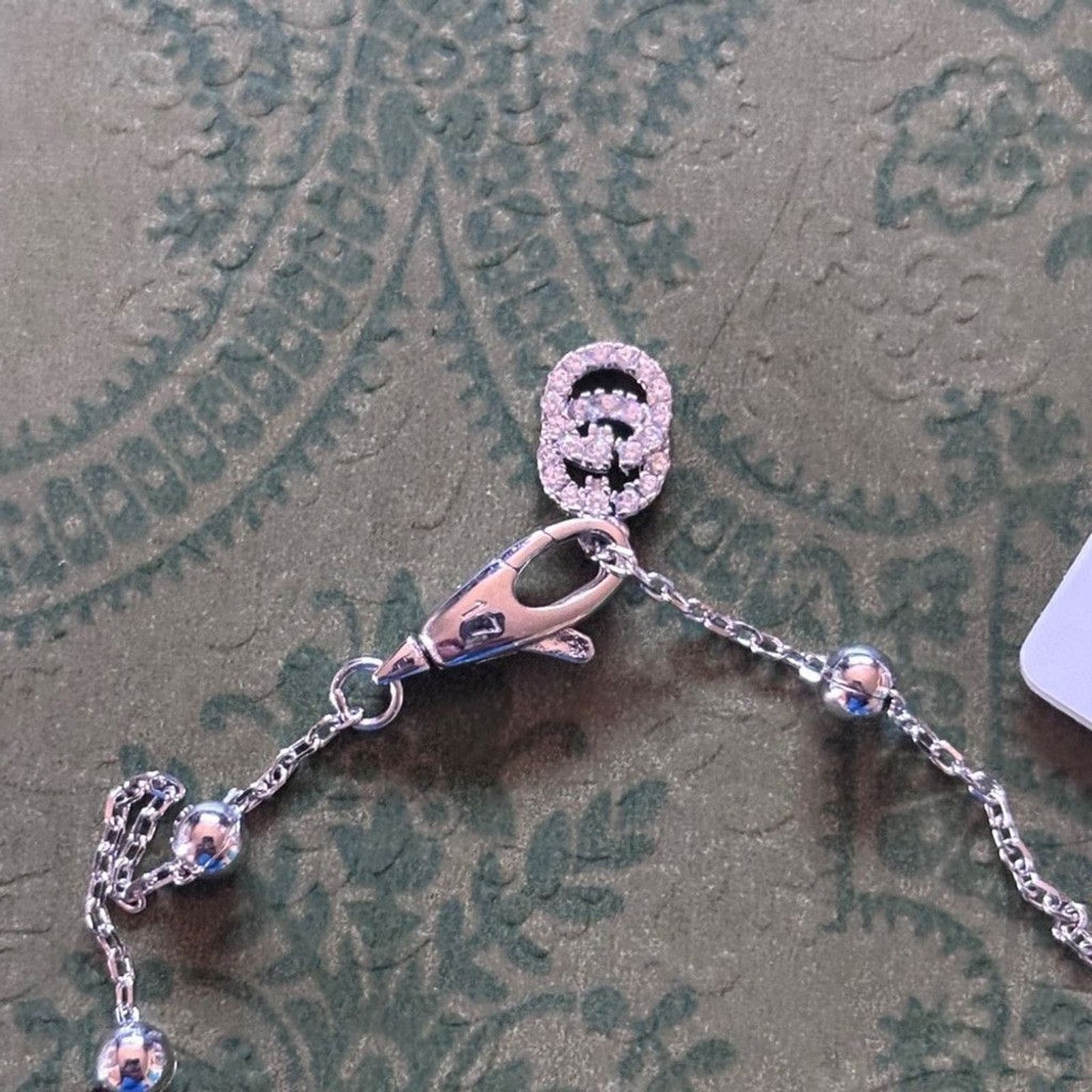 Gucci GUCCI Flora Diamond Charm Bracelet Sterling Silver Size ONE SIZE - 7 Thumbnail