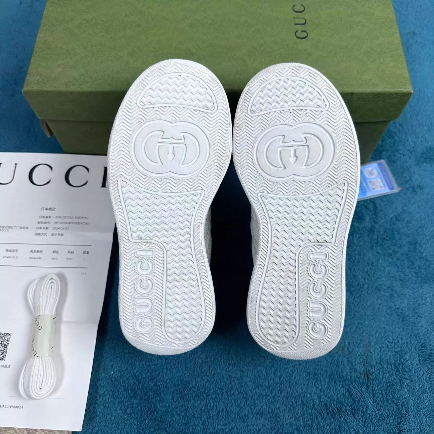 Gucci Gucci Chunky B GG Low-Top Sneaker White Size US 4.5 / IT 34.5 - 5 Thumbnail