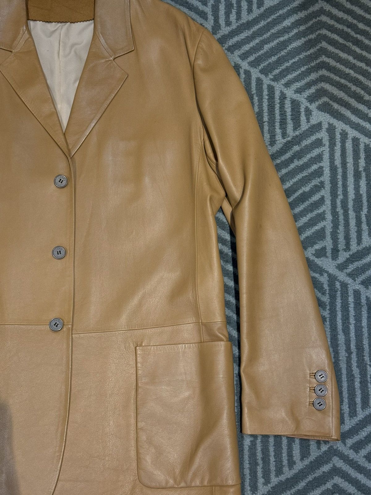 Loewe Loewe Vintage Brown Tan Superb Soft Leather Blazer Jacket 50 Size US M / EU 48-50 / 2 - 20 Thumbnail