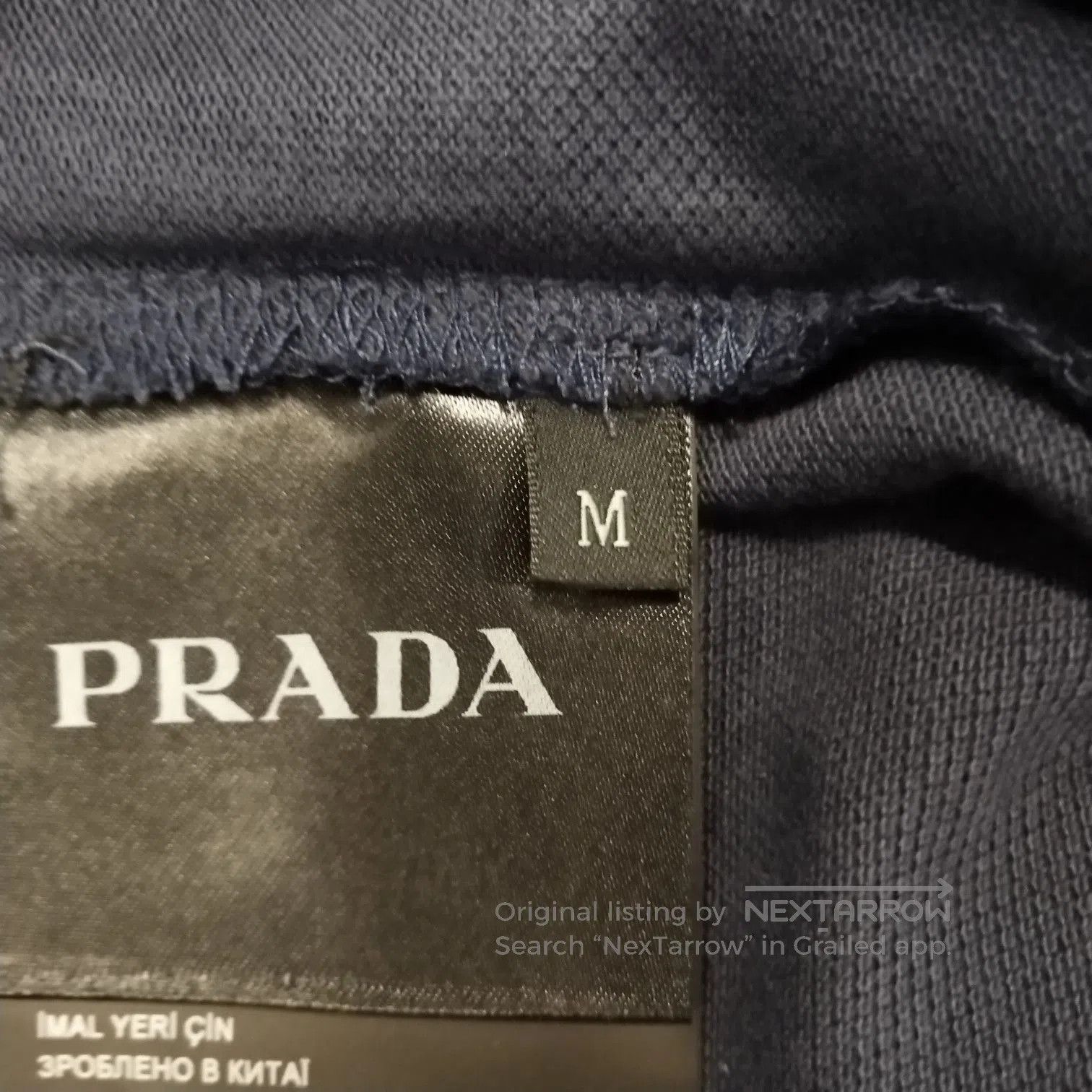 Prada Prada Men's Navy Stripe Collar Polo M. Size US M / EU 48-50 / 2 - 4 Thumbnail