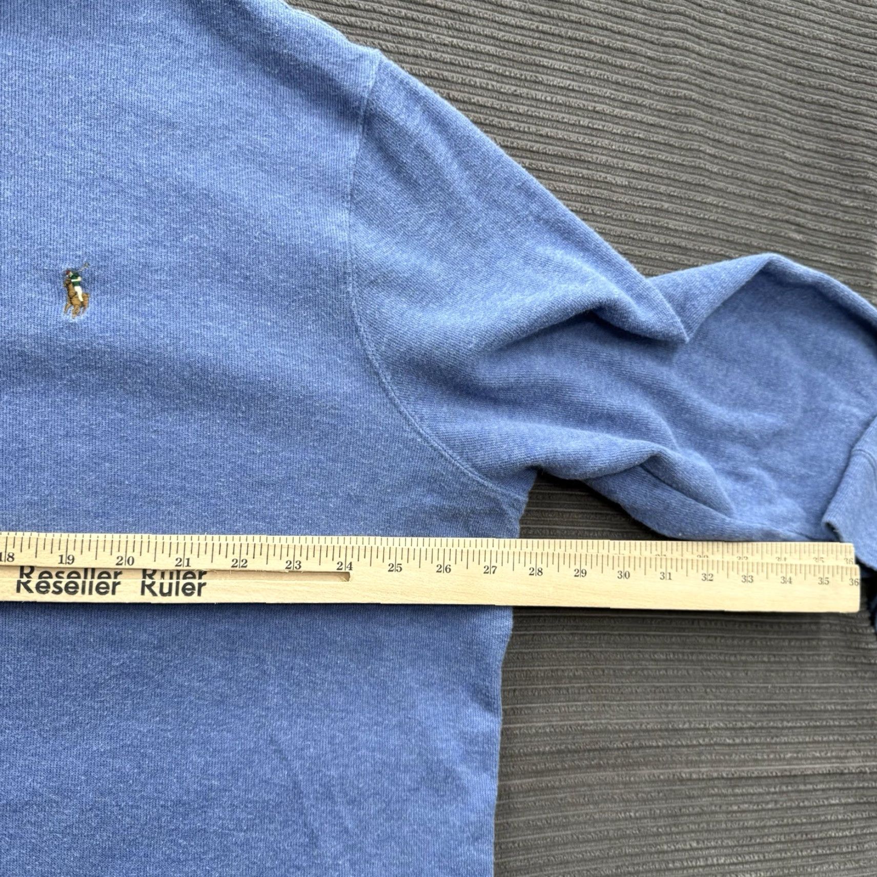 Ralph Lauren Polo Ralph Lauren Polo Ralph Lauren 2XL Blue Cotton Estate Rib Mock Neck 1/4 Zip Pullover Sweater Mens Preppy Casual Vintage? Size US XXL / EU 58 / 5 - 5 Thumbnail