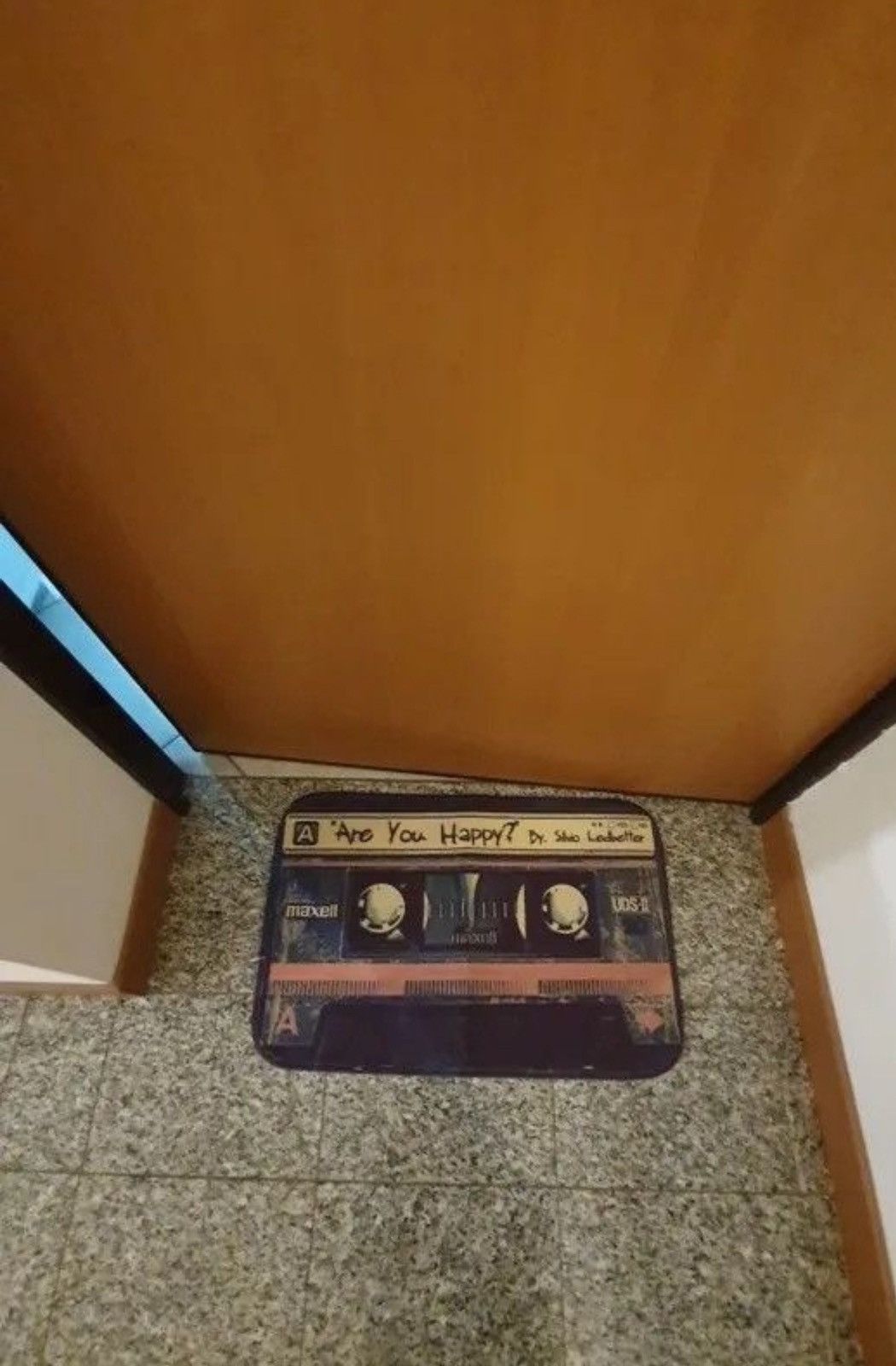 Japanese Brand Brown Soft Floor Mat 3D Cassette Music Tape Size ONE SIZE - 3 Thumbnail