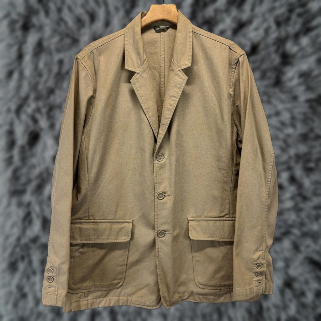Eddie Bauer VINTAGE Eddie Bauer Men's Sport Jacket Blazer Sz Large Cotton Khaki Tan 90s Mens Size 42R - 1 Thumbnail