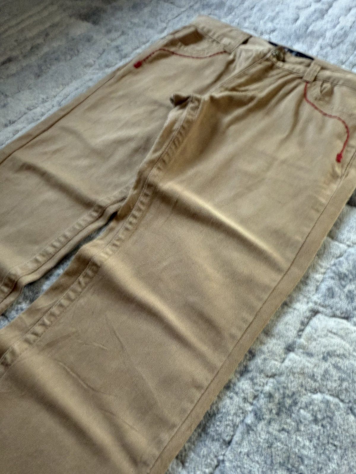 If Six Was Nine 2000s Red Pepper Japan Back Wing Chenille Embroidered Pants Size US 32 / EU 48 - 16 Thumbnail