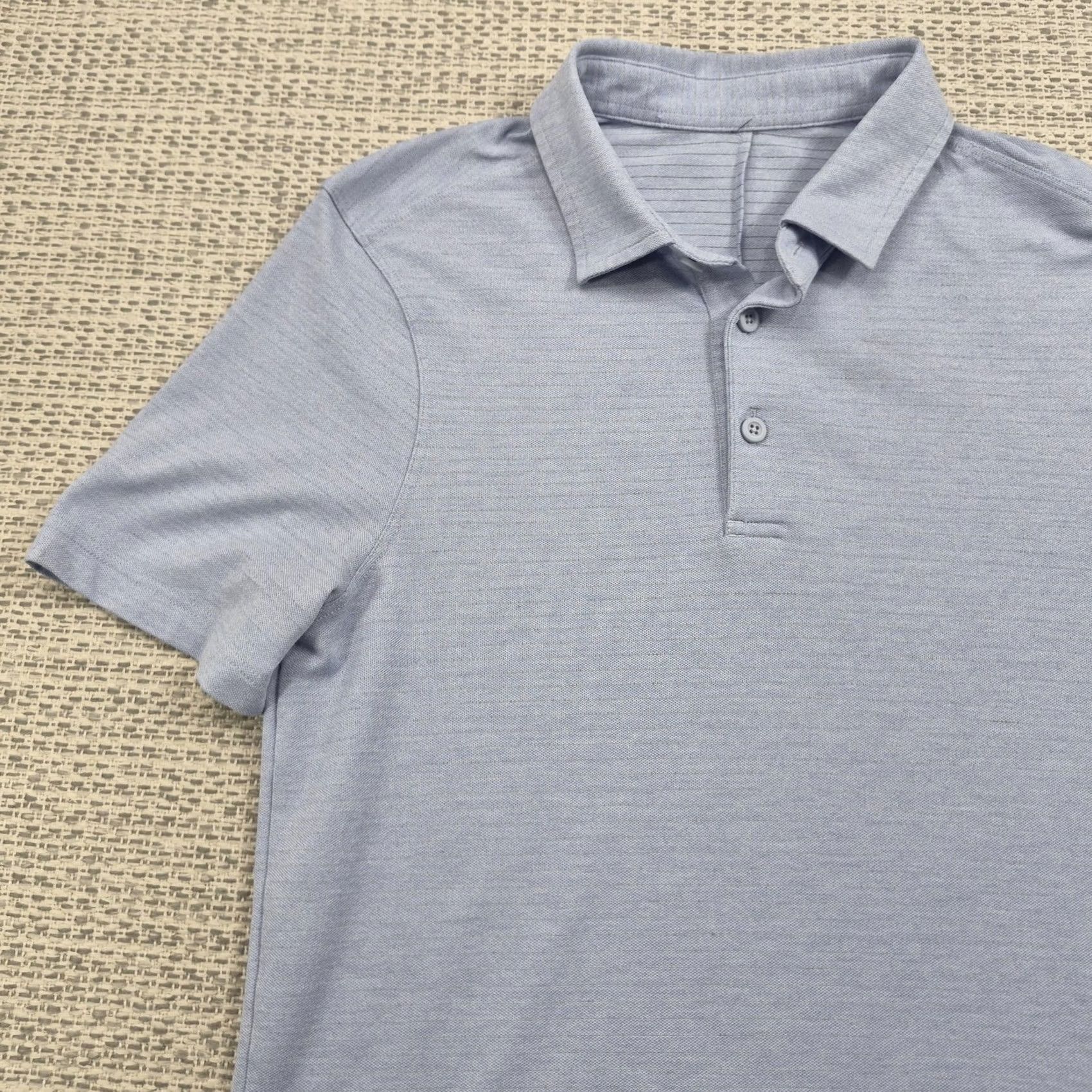 Lululemon Lululemon Polo Shirt Mens Medium Blue Solid Lightweight Performance Knit Casual Shirt Polo Size US M / EU 48-50 / 2 - 3 Thumbnail