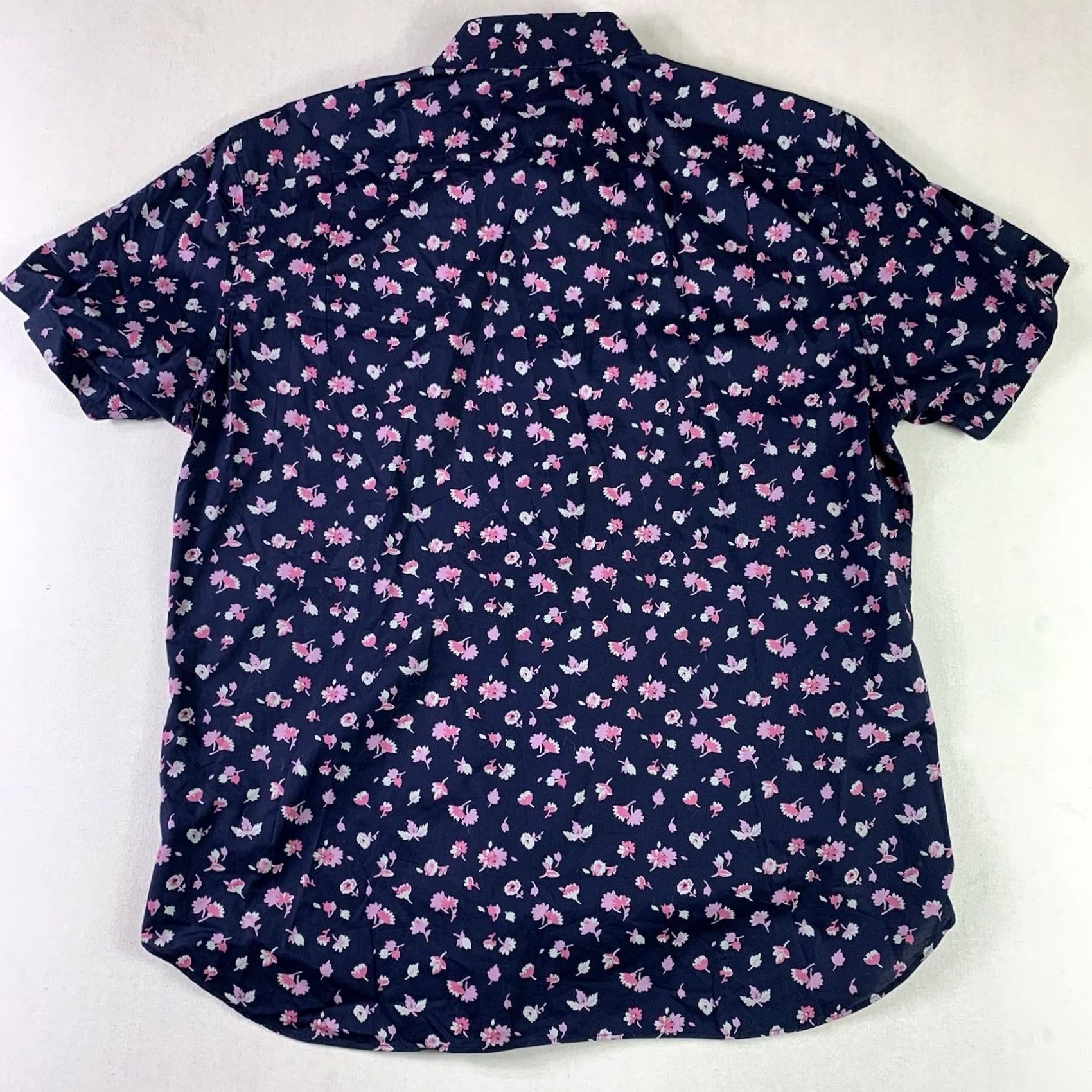 Bonobos Bonobos Hawaiian shirt Mens XL Slim Fit blue pink floral button up short sleeve Size US L / EU 52-54 / 3 - 5 Thumbnail