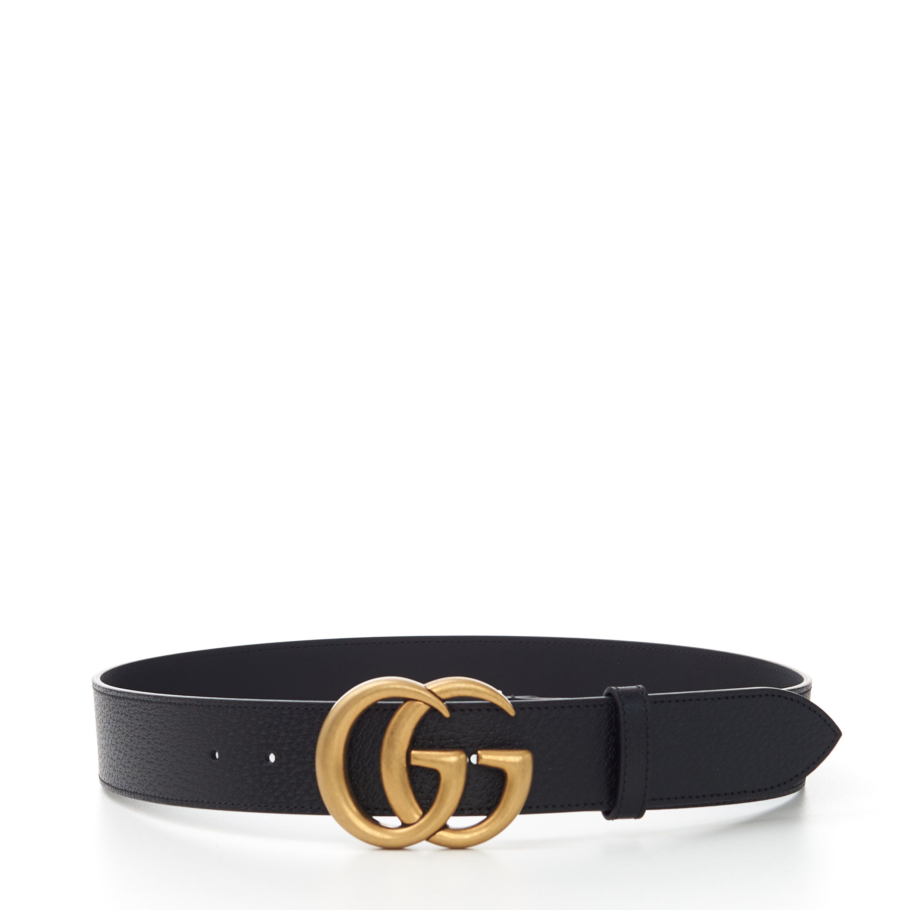 Gucci Men's Black Leather Belt With Double G Buckle Size ONE SIZE - 1 Thumbnail
