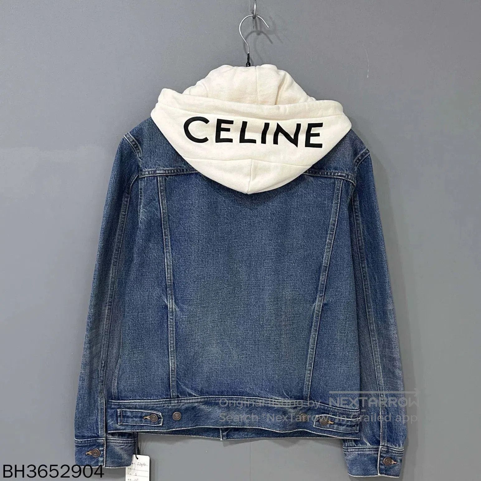 Celine Hooded Logo Denim Jacket Celine. Size S / US 4 / IT 40 - 4 Thumbnail