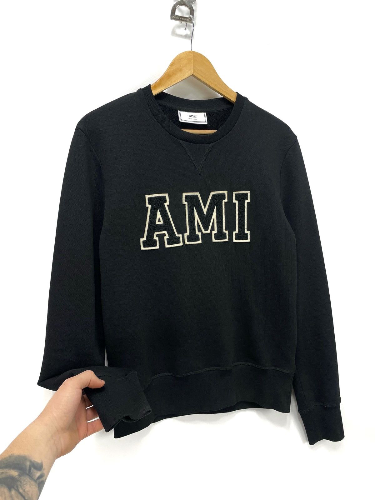 AMI AMI Alexandre Mattiussi Varsity Sweatshirt – Big Logo Patch Size US S / EU 44-46 / 1 - 3 Thumbnail