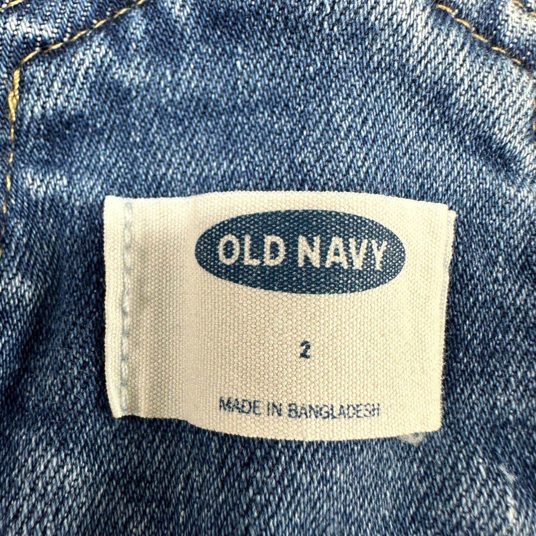 Old Navy Old Navy Overall Women 2 Blue Bib Skinny Stretch Denim Cotton Distressed Size 26" / US 2 / IT 38 - 5 Thumbnail