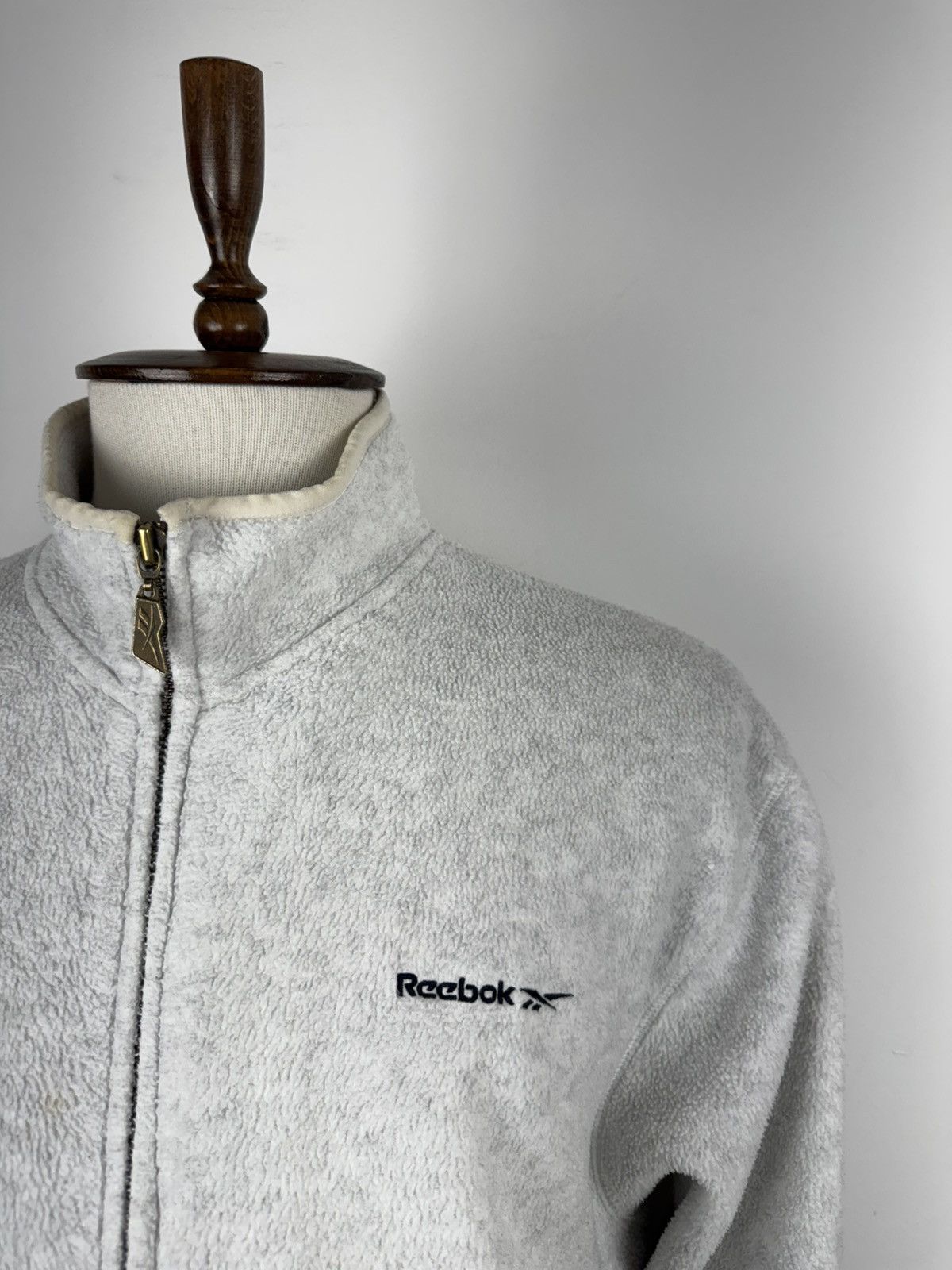 Reebok × Vintage Vintage Reebok Essentials Full Zip Fleece Jacket Pullover Size US M / EU 48-50 / 2 - 2 Thumbnail