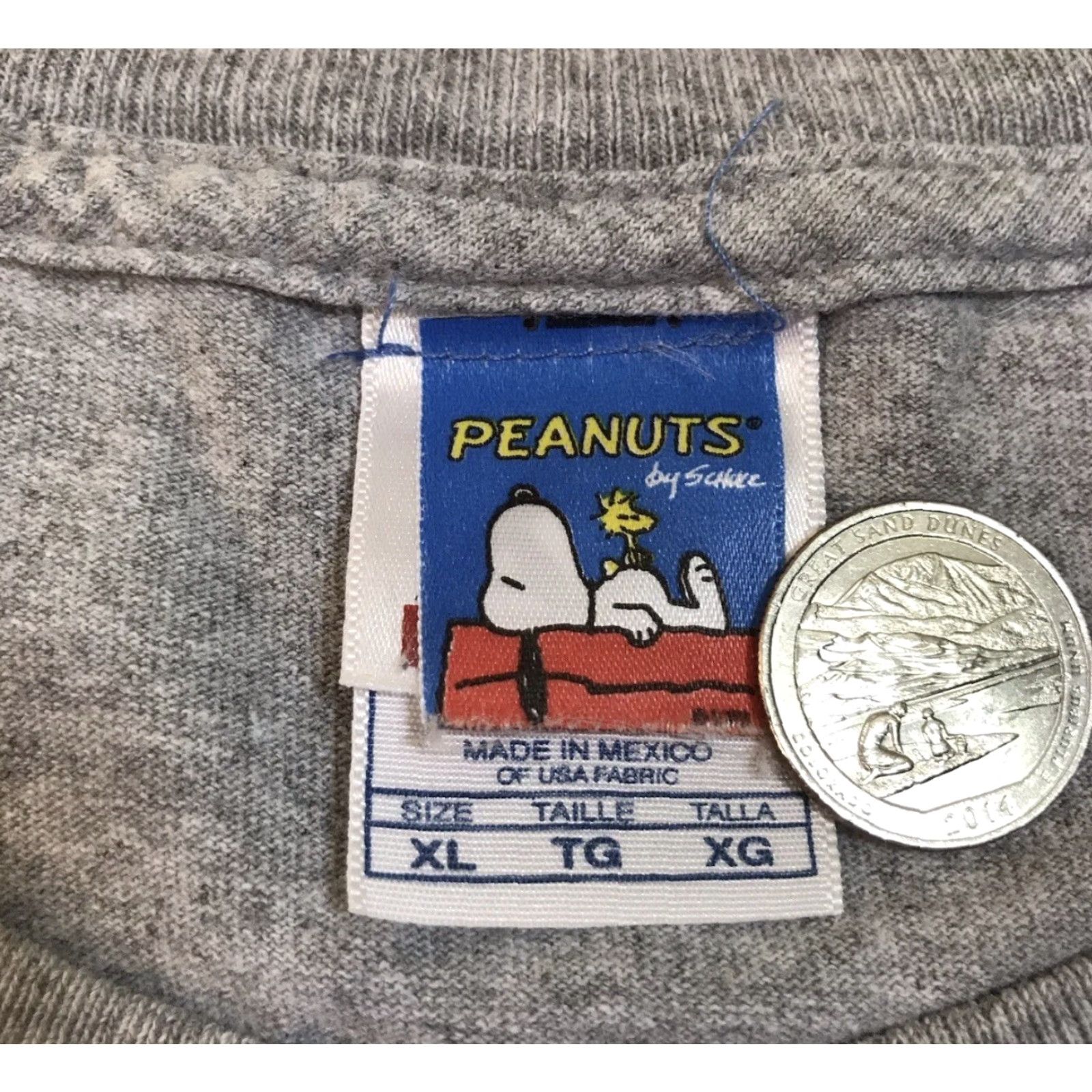 Delta VINTAGE Delta The Peanuts Charlie Brown T-Shirt XL Gray Crew Neck Short Sleeve Christmas 1990s Mens Size US XL / EU 56 / 4 - 2 Thumbnail
