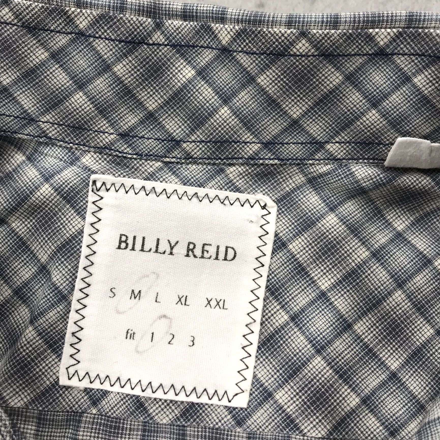 Billy Reid Billy Reid Shirt Mens Medium Gray Blue Check Fit 1 Casual Long Sleeve Cotton Button-Up M Mens Size US M / EU 48-50 / 2 - 4 Thumbnail