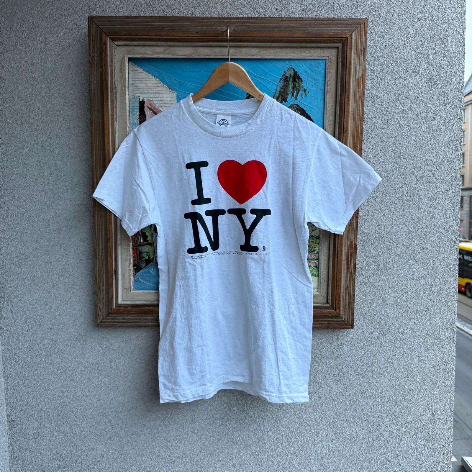 I Love NY I Love NY Vintage 90s T shirt Printed OG White Size US S / EU 44-46 / 1 - 1 Thumbnail