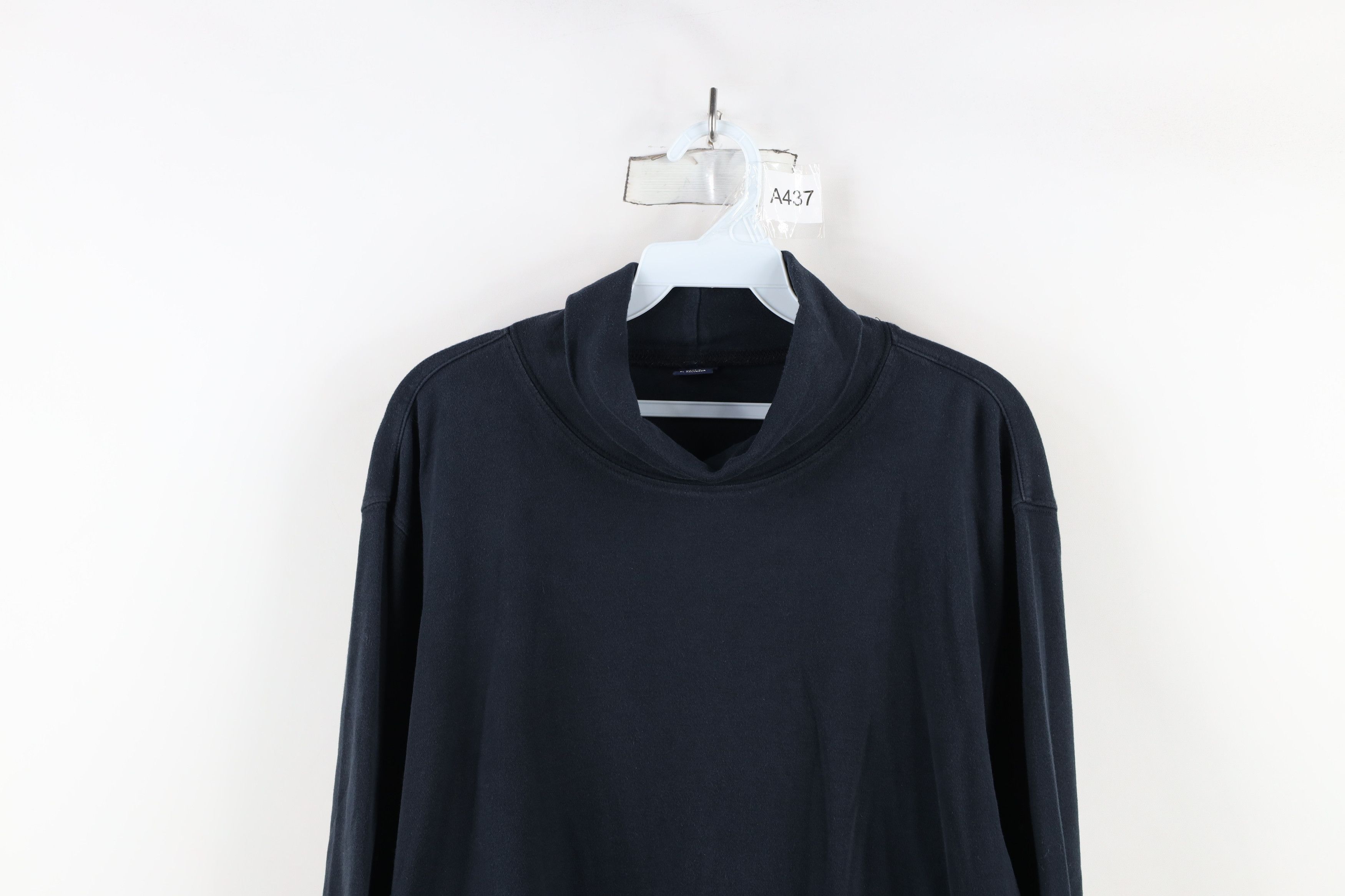 Lands' End × Vintage Vintage 90s Lands End Long Sleeve Turtleneck T-Shirt Black Size 3XL / US 20-22 - 2 Thumbnail