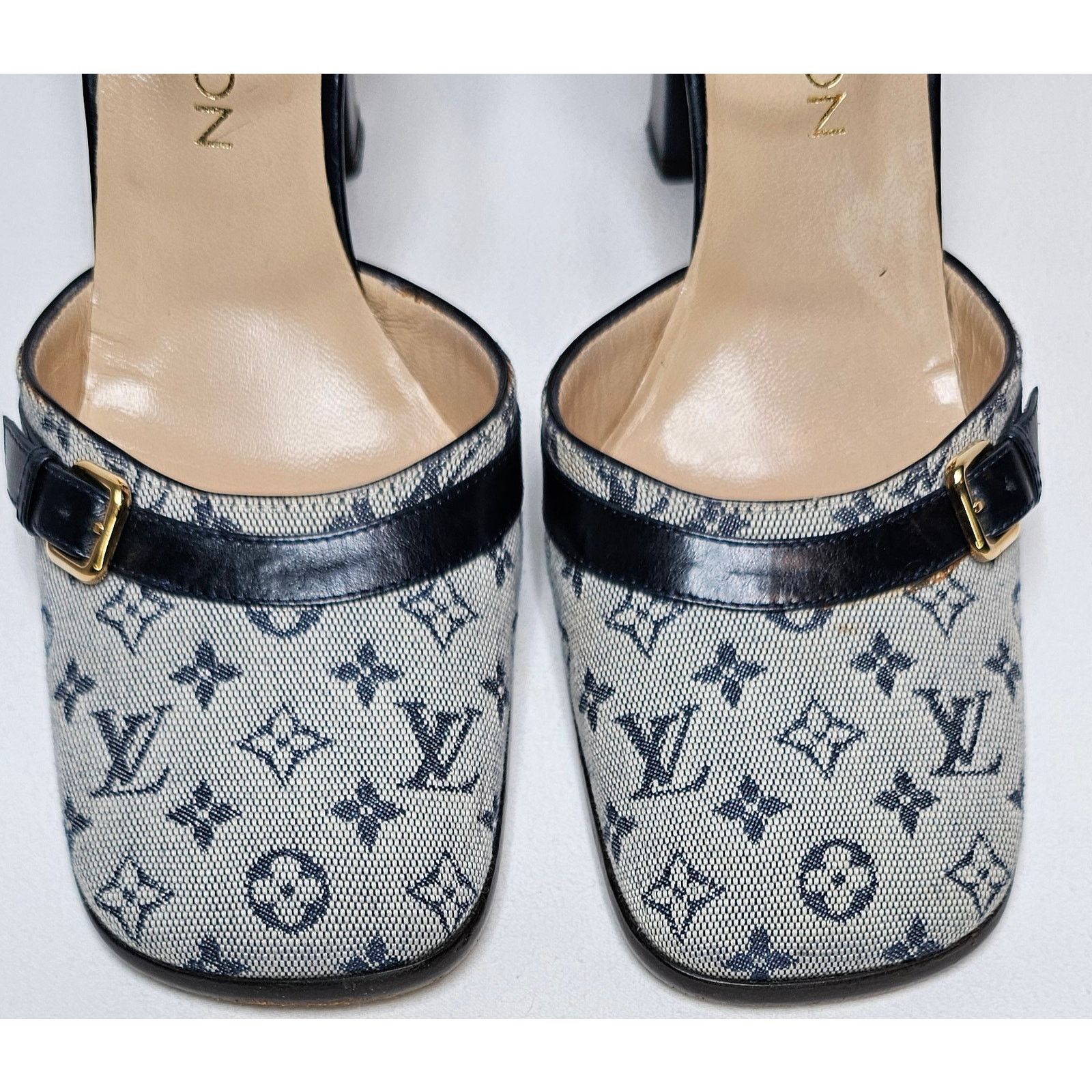 Louis Vuitton Louis Vuitton D'Orsay Ankle Strap Pumps mini lin canvas Size US 5.5 / IT 35.5 - 1 Thumbnail