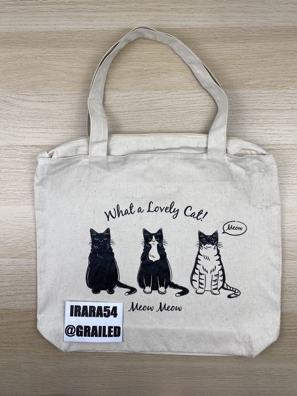 Vintage Meow Meow Totebag B049 Size ONE SIZE - 5 Thumbnail
