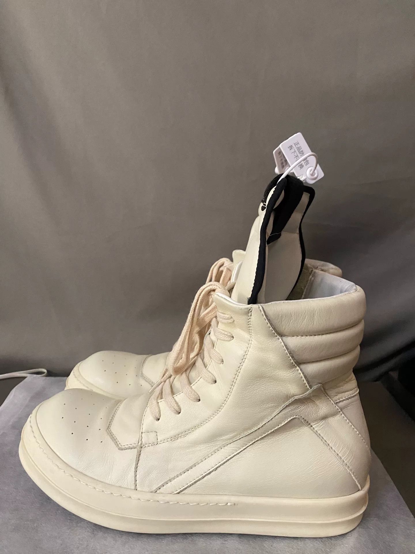 Rick Owens Rick Owens White Hitop Sneakers 40 Men Size US 7.5 / EU 40-41 - 1 Thumbnail