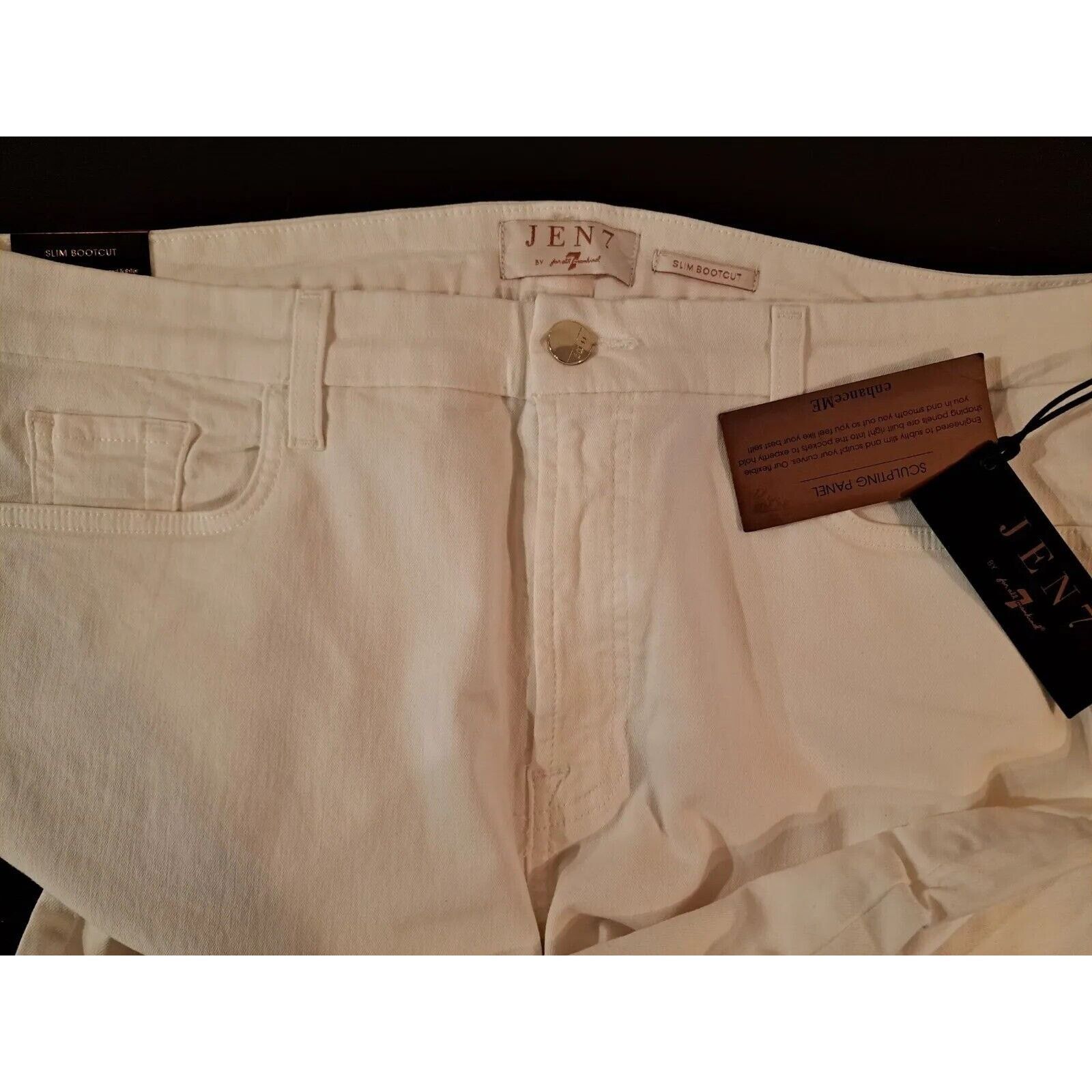 7 For All Mankind 7 For All Mankind Jen 7 Slim Bootcut Jeans Seven White 14 Size 36" / US 14 / IT 50 - 6 Thumbnail