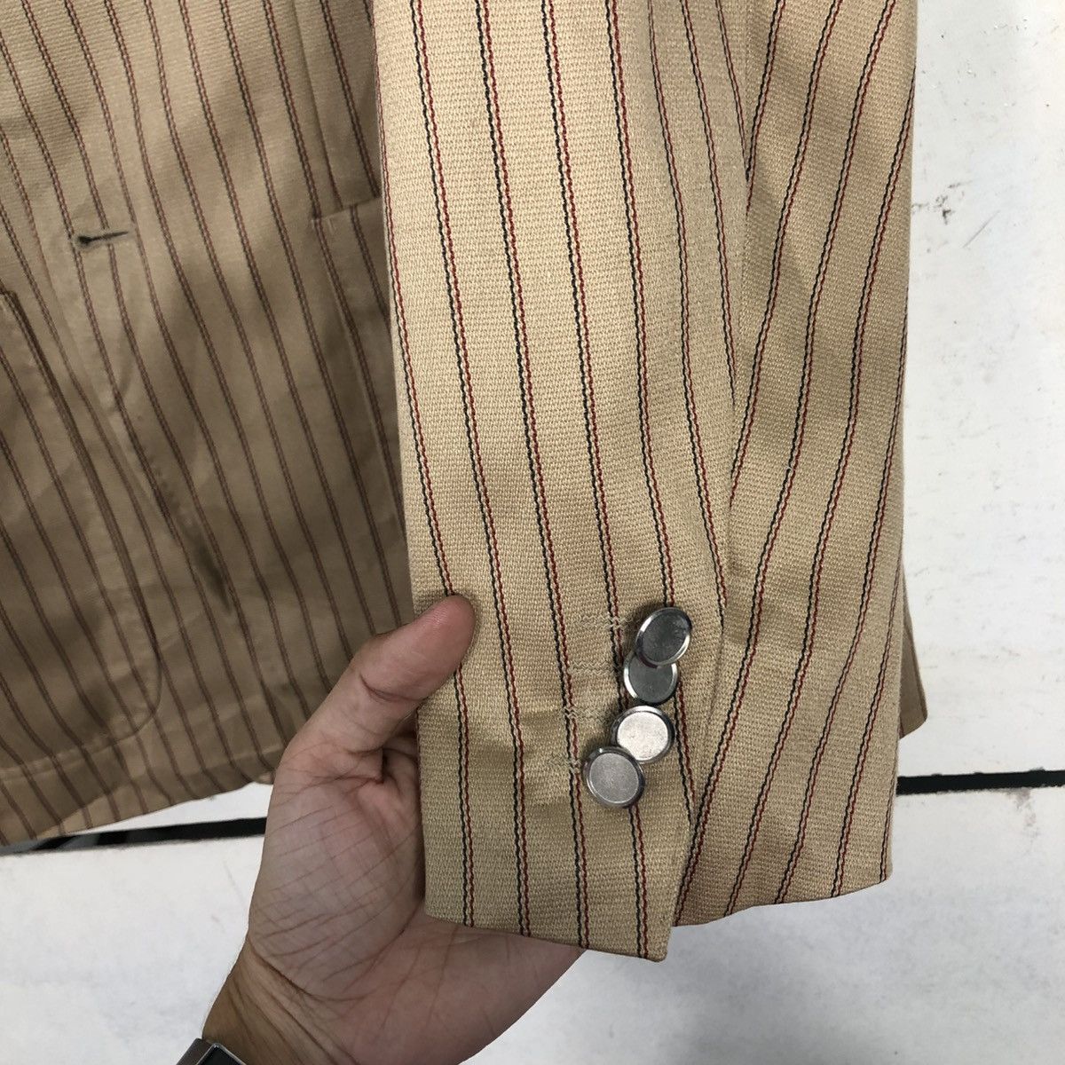 Issey Miyake 💥VINTAGE CHORE WORK JACKET STRIPED SABI SABI Size US M / EU 48-50 / 2 - 17 Thumbnail