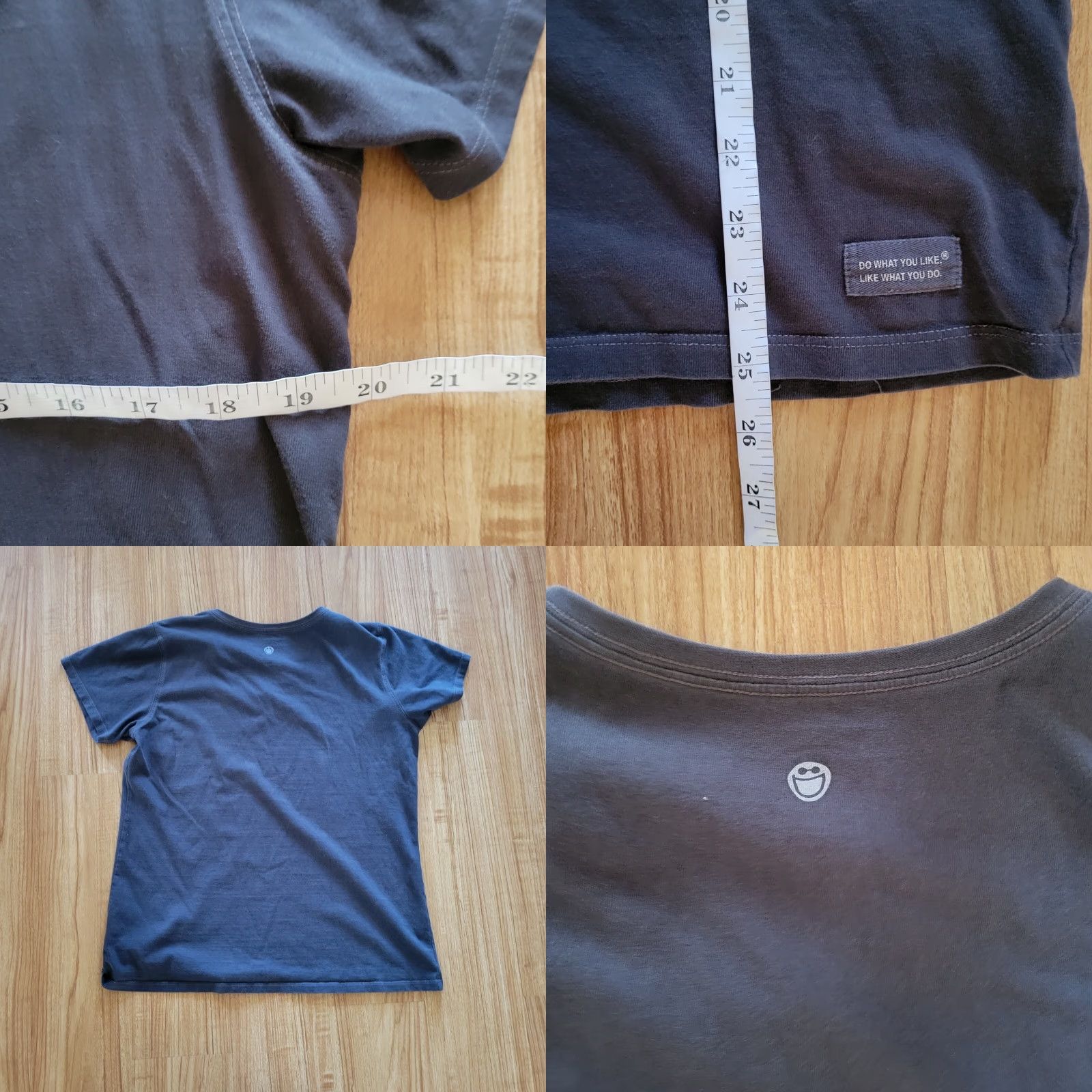 Life is Good Life is Good T-Shirt Womens Medium Gray V-Neck Short Sleeve All You Need Is Heart Love Shirt Size M / US 6-8 / IT 42-44 - 8 Thumbnail