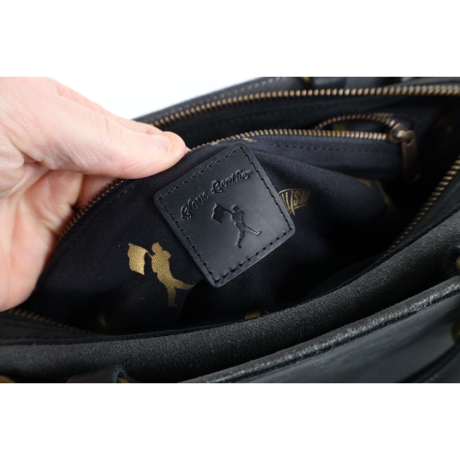 Vintage Baseballism Glove Leather Handled Game Day Purse Bag Black Size ONE SIZE - 8 Thumbnail