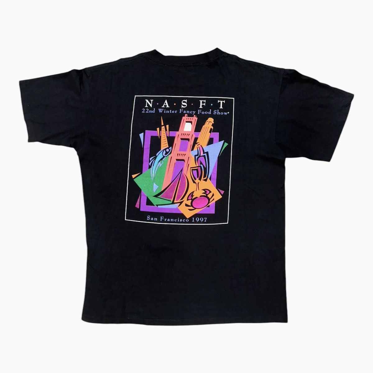 Vintage Vintage 90s Black San Francisco NA SFT T-Shirt Men Size L Size US L / EU 52-54 / 3 - 3 Thumbnail