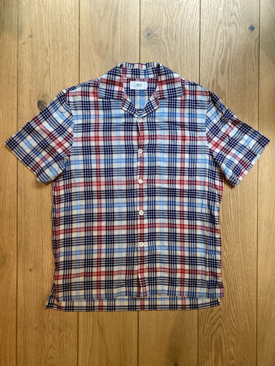 Mr P. Mr P. Short Sleeve Check Camp Collar Shirt Size US M / EU 48-50 / 2 - 1 Thumbnail