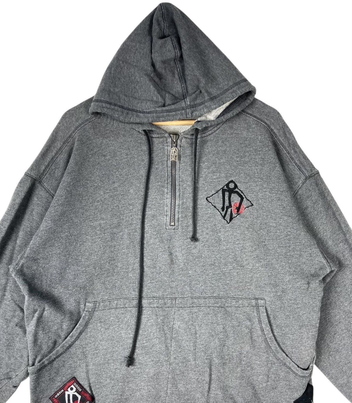 Adidas × Vintage Vintage Adidas Streetball Trefoil Half Zipper Hoodie Size US L / EU 52-54 / 3 - 2 Thumbnail