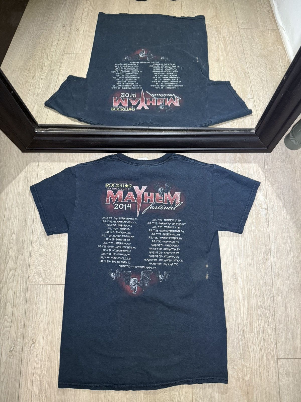 Band Tees × Vintage Vintage / Y2K 2014 Mayhem Rockstar Concert Tour Shirt Size US S / EU 44-46 / 1 - 2 Thumbnail