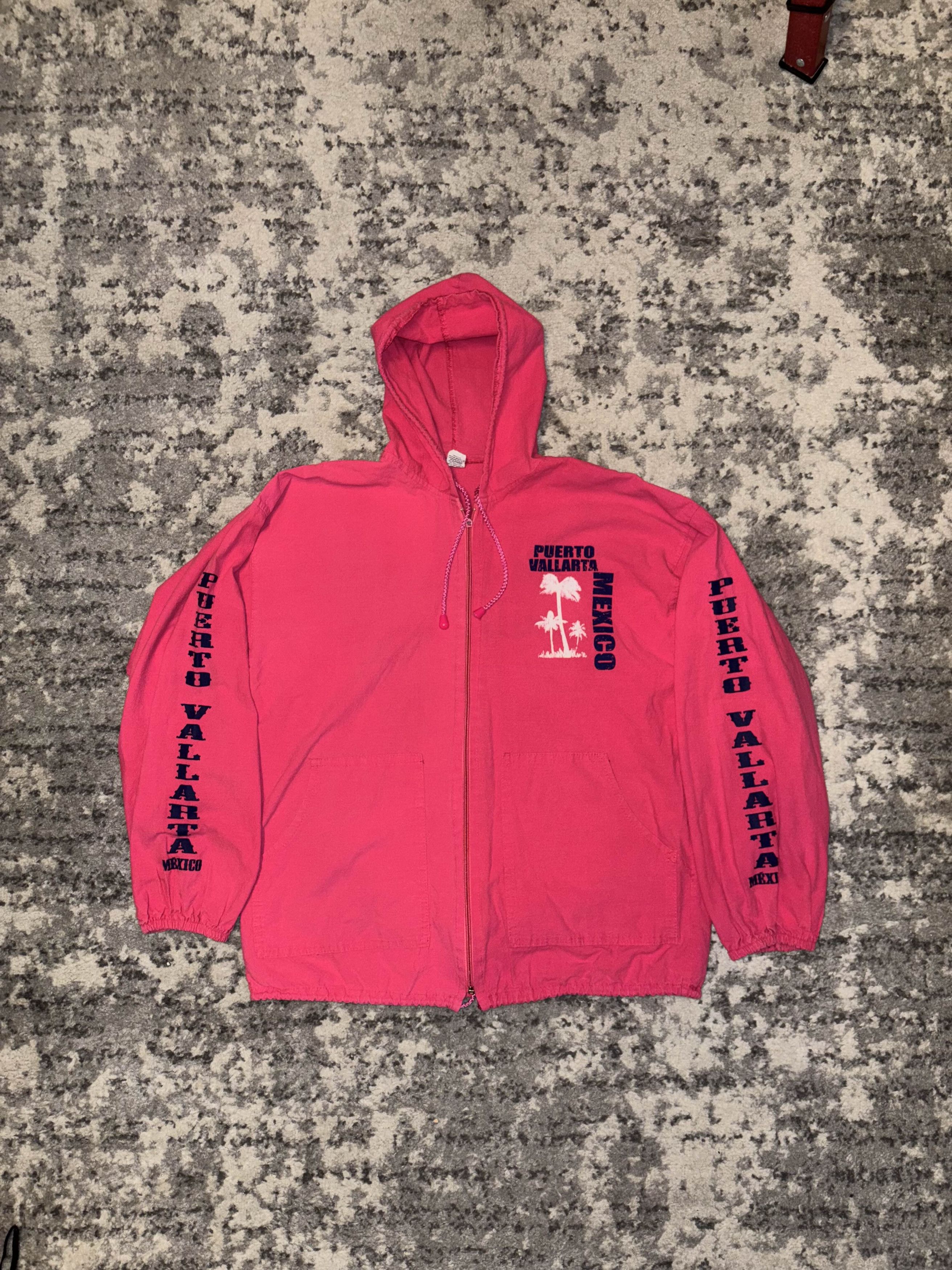 Vintage Vintage 80s Puerto Vallarta Mexico Zip Up Windbreaker Size US L / EU 52-54 / 3 - 1 Thumbnail