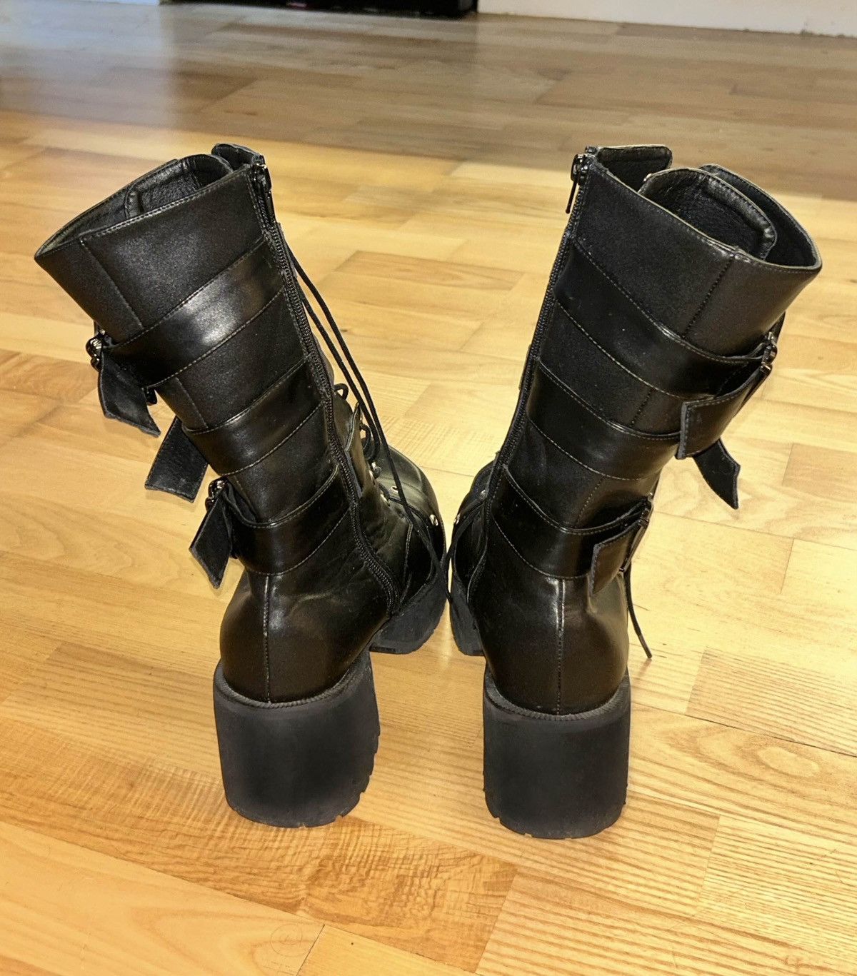 Japanese Brand JAPANESE HANDCRAFTED WOMEN'S PLATFORM BOOTS Size US 8 / IT 38 - 4 Thumbnail