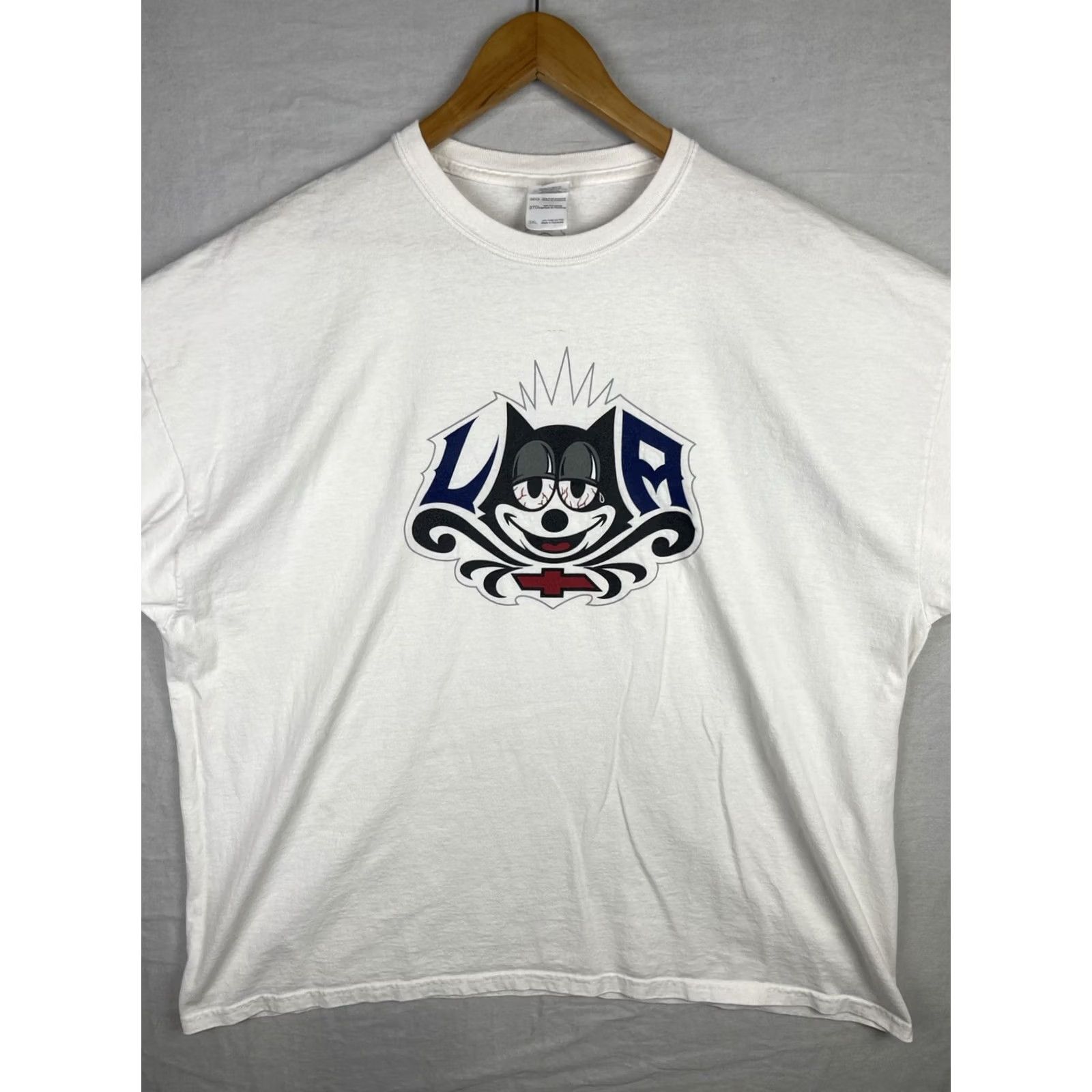Vintage Mister Cartoon Shirt Mens 3XL White T-Shirt Cartoon Tattoo City Hip Hop Y2K Tee brandsed Logo Size US XXL / EU 58 / 5 - 2 Thumbnail